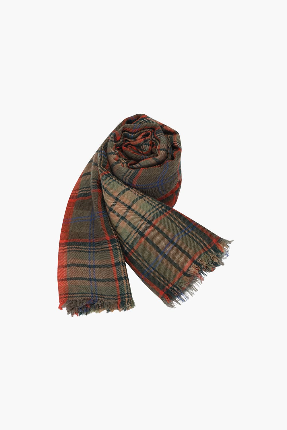 Tartan Check Wool Scarf QE5FMHTSC202Q44