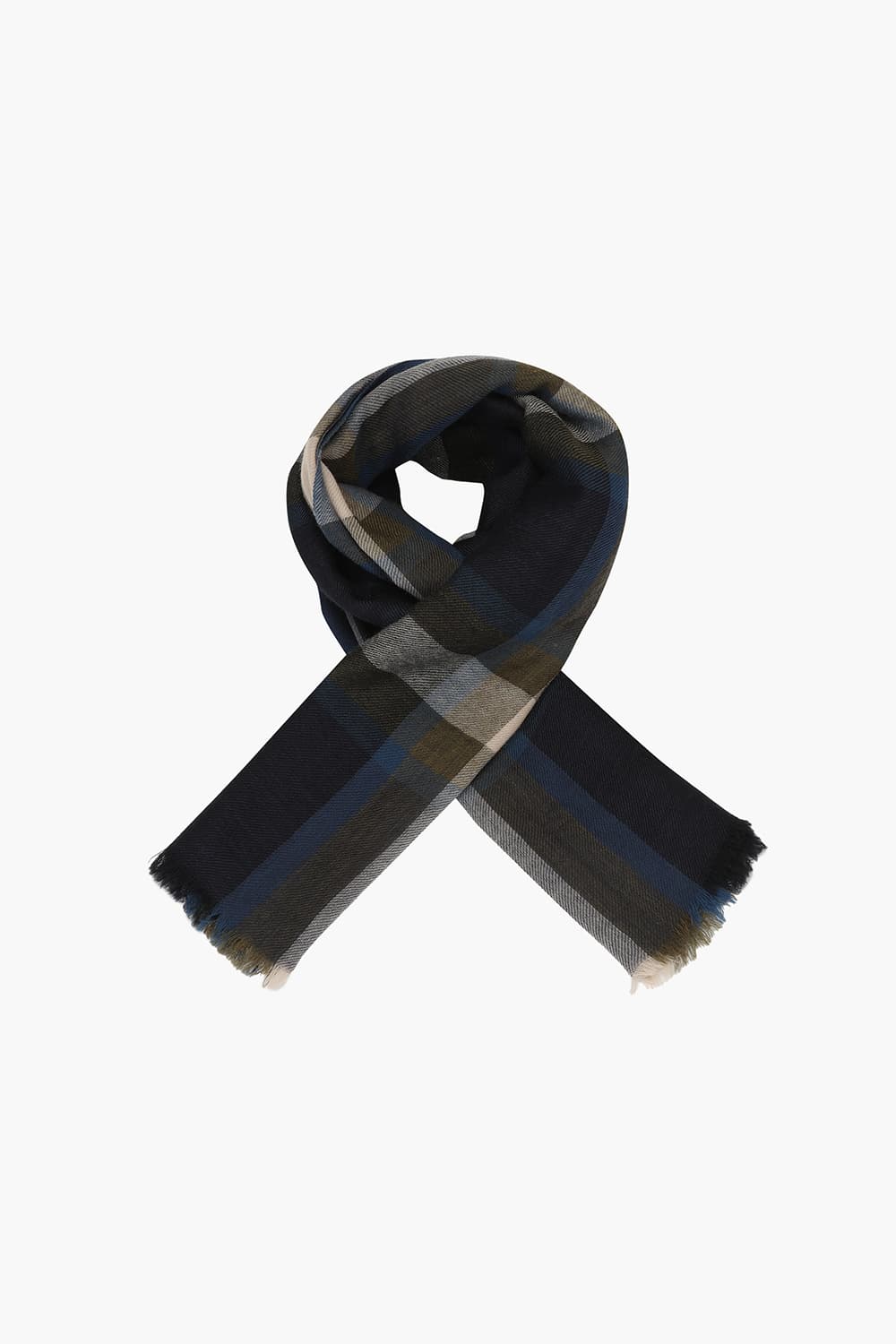 Tartan Check Wool Scarf QE5FMHTSC202Q63