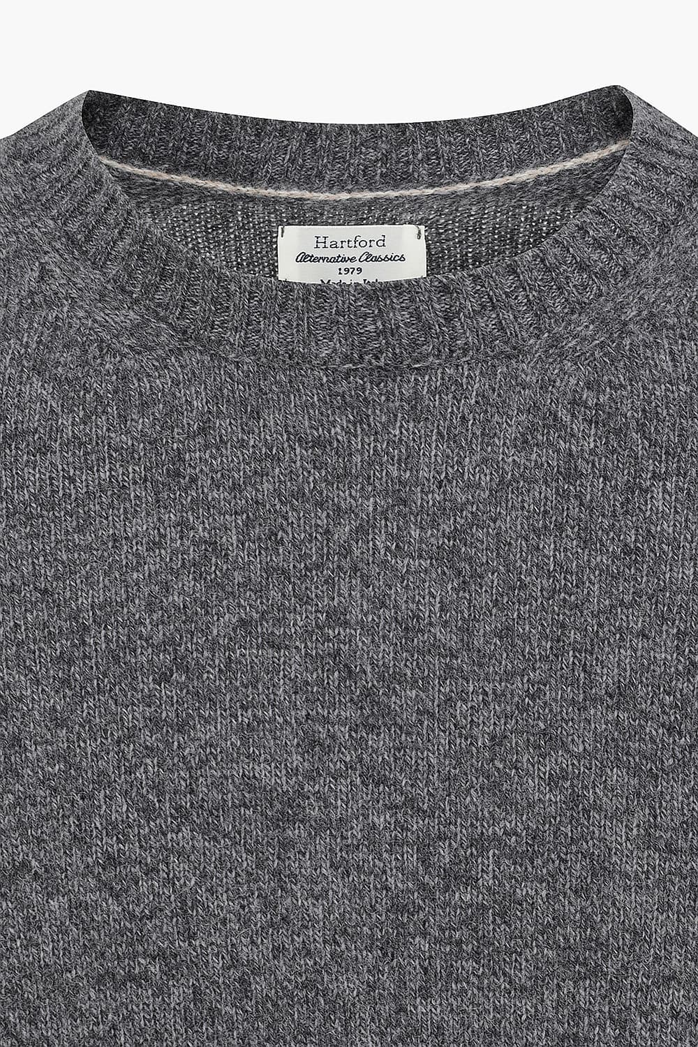 Seamless Crew Neck Wool Knit QE5FMHTKN102Q95
