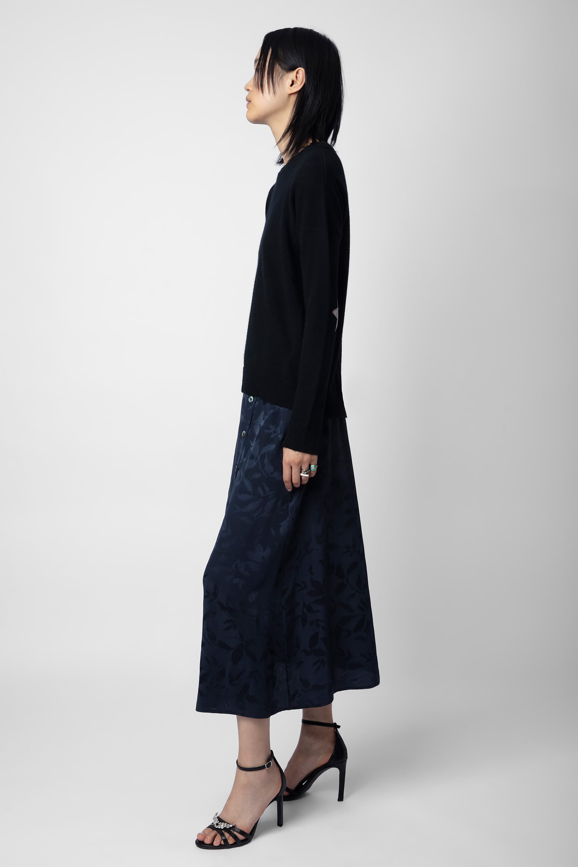 June Silk Jacquard Skirt
