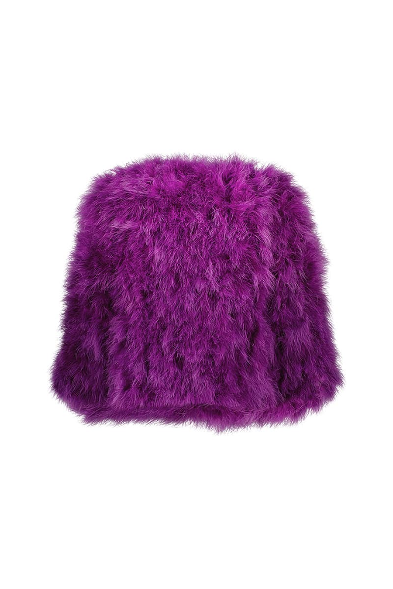 숏 퍼 깃털 자켓 CE5SFFUJA005C75