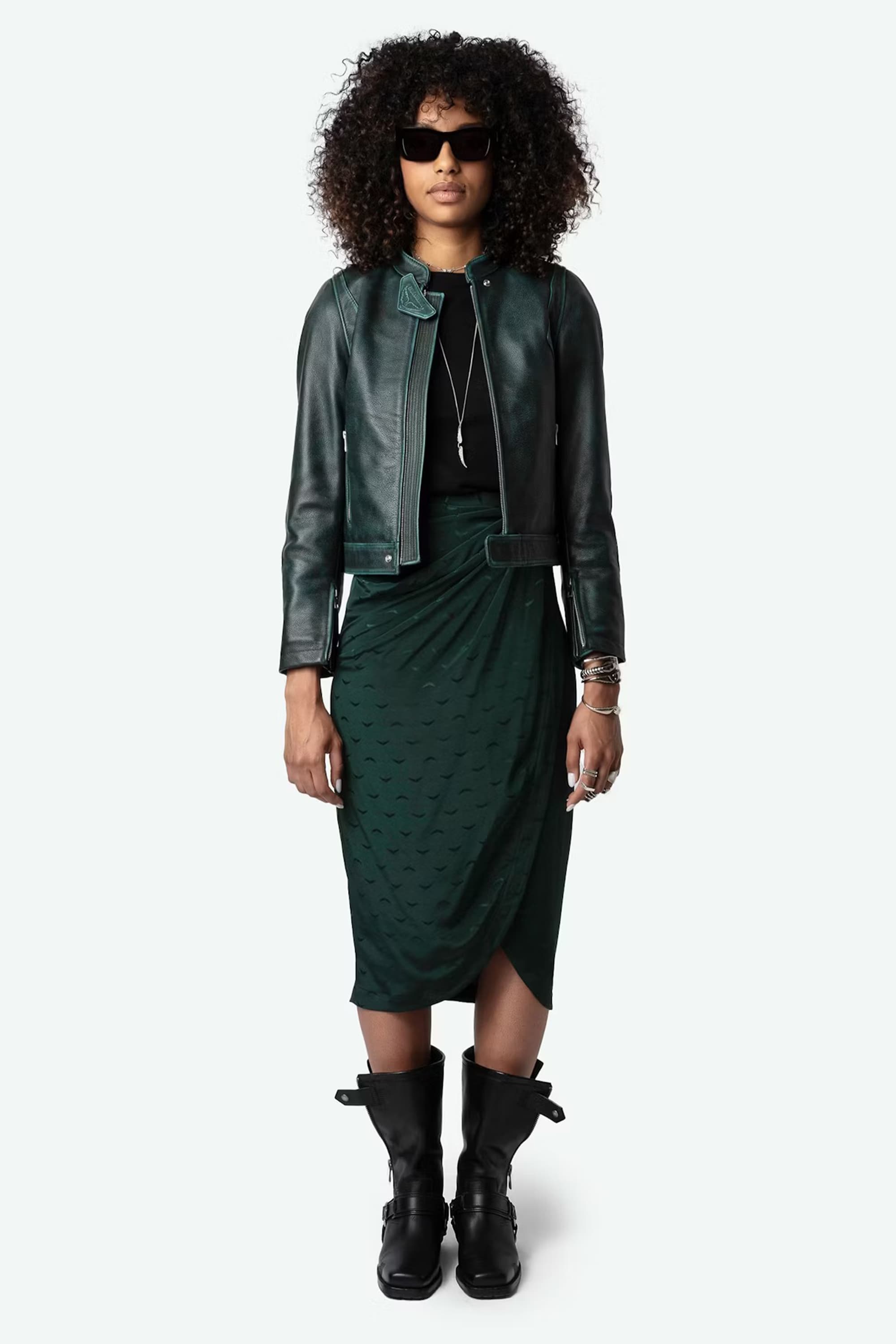 Jamelia Jacquard Wings Silk Skirt