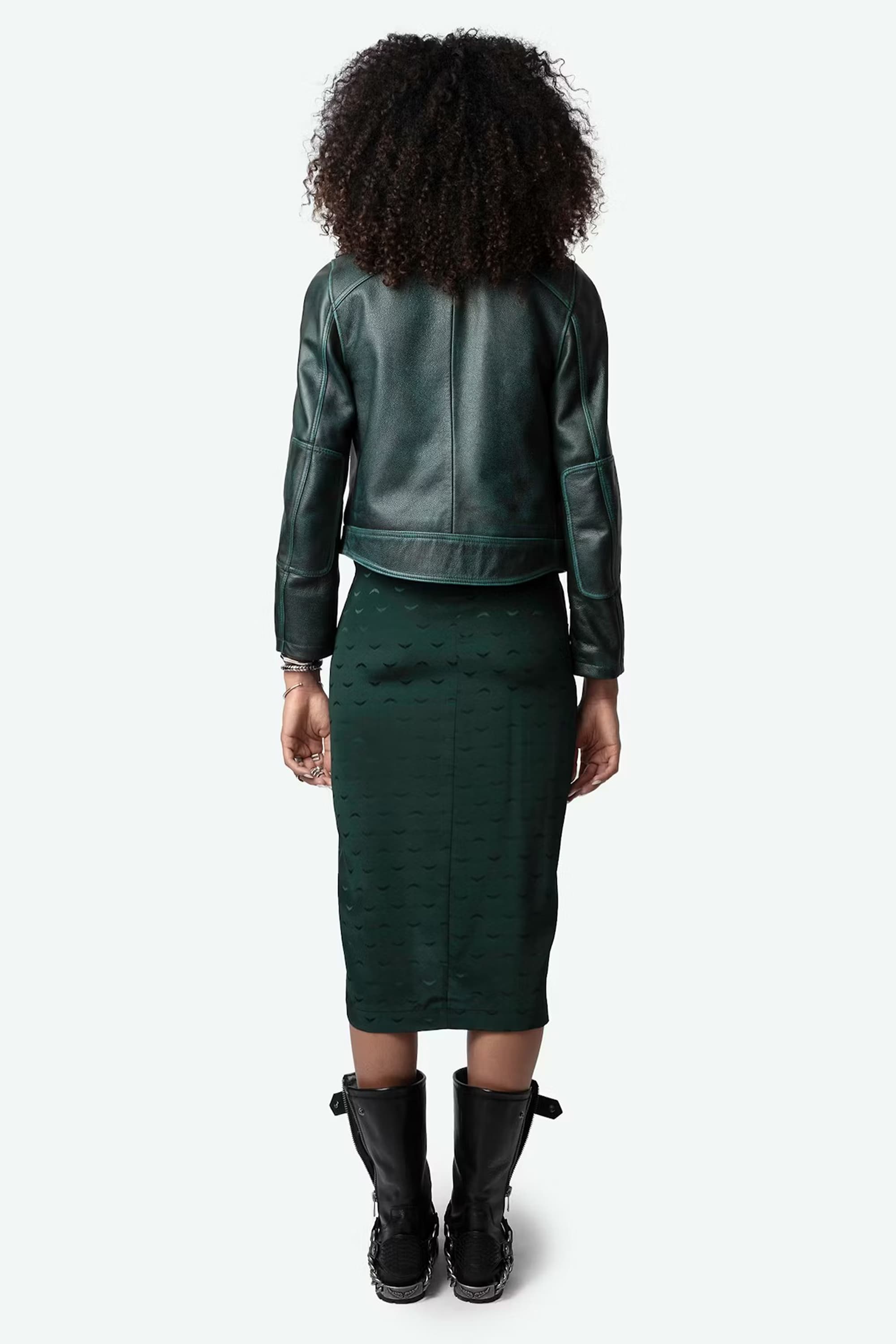 Jamelia Jacquard Wings Silk Skirt