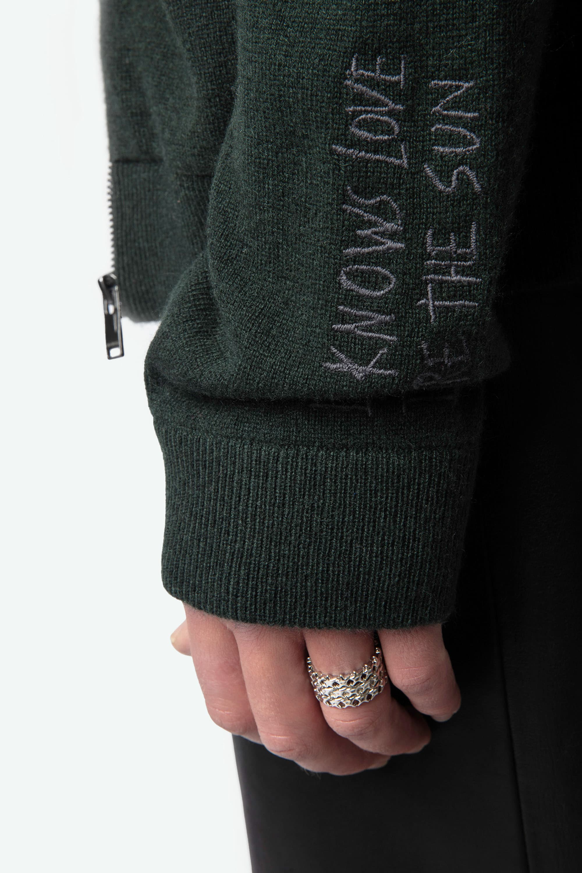 Clash Wool Zip-up Cardigan