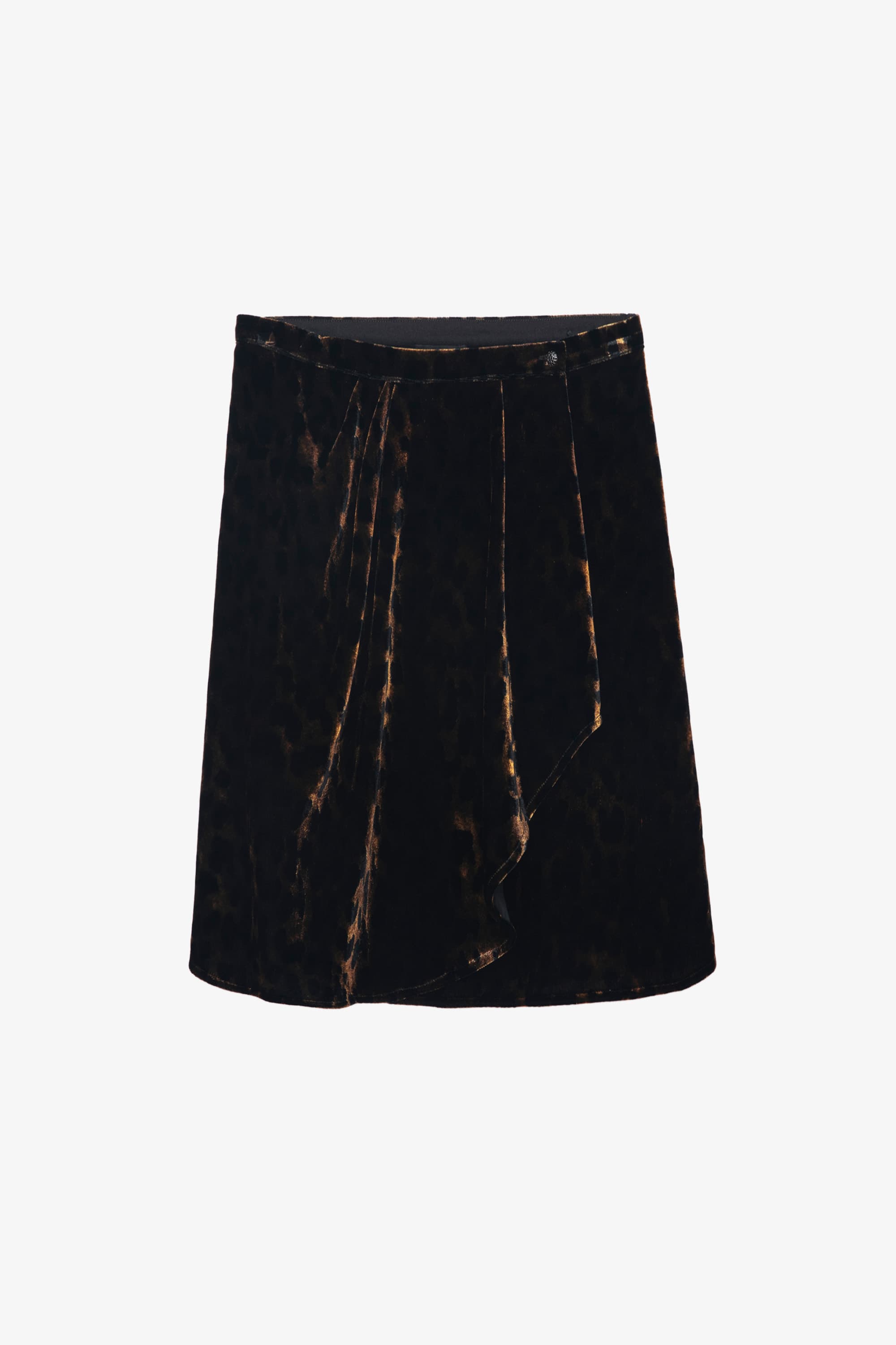 Jerry Leopard Velvet Skirt