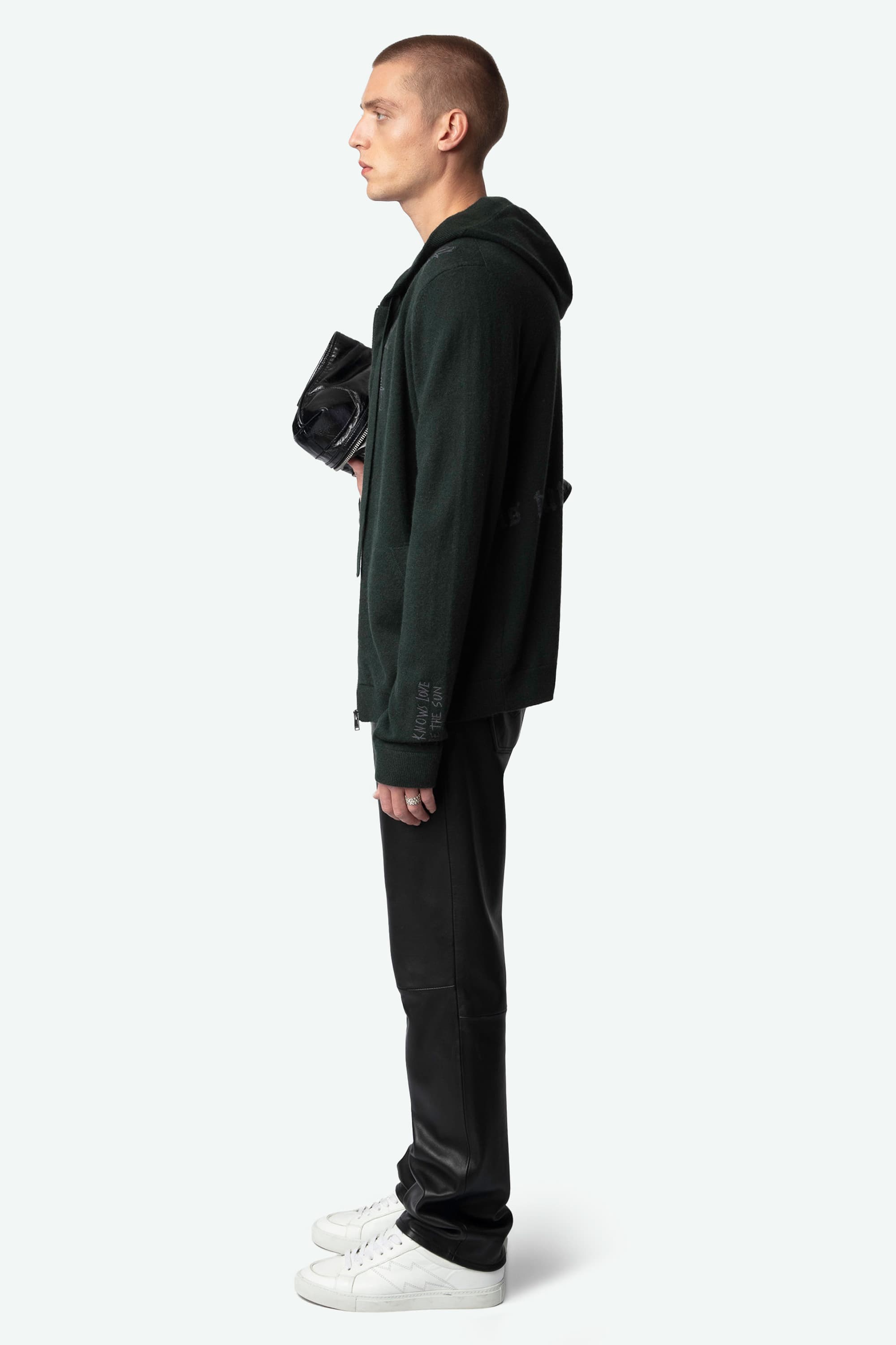 Clash Wool Zip-up Cardigan