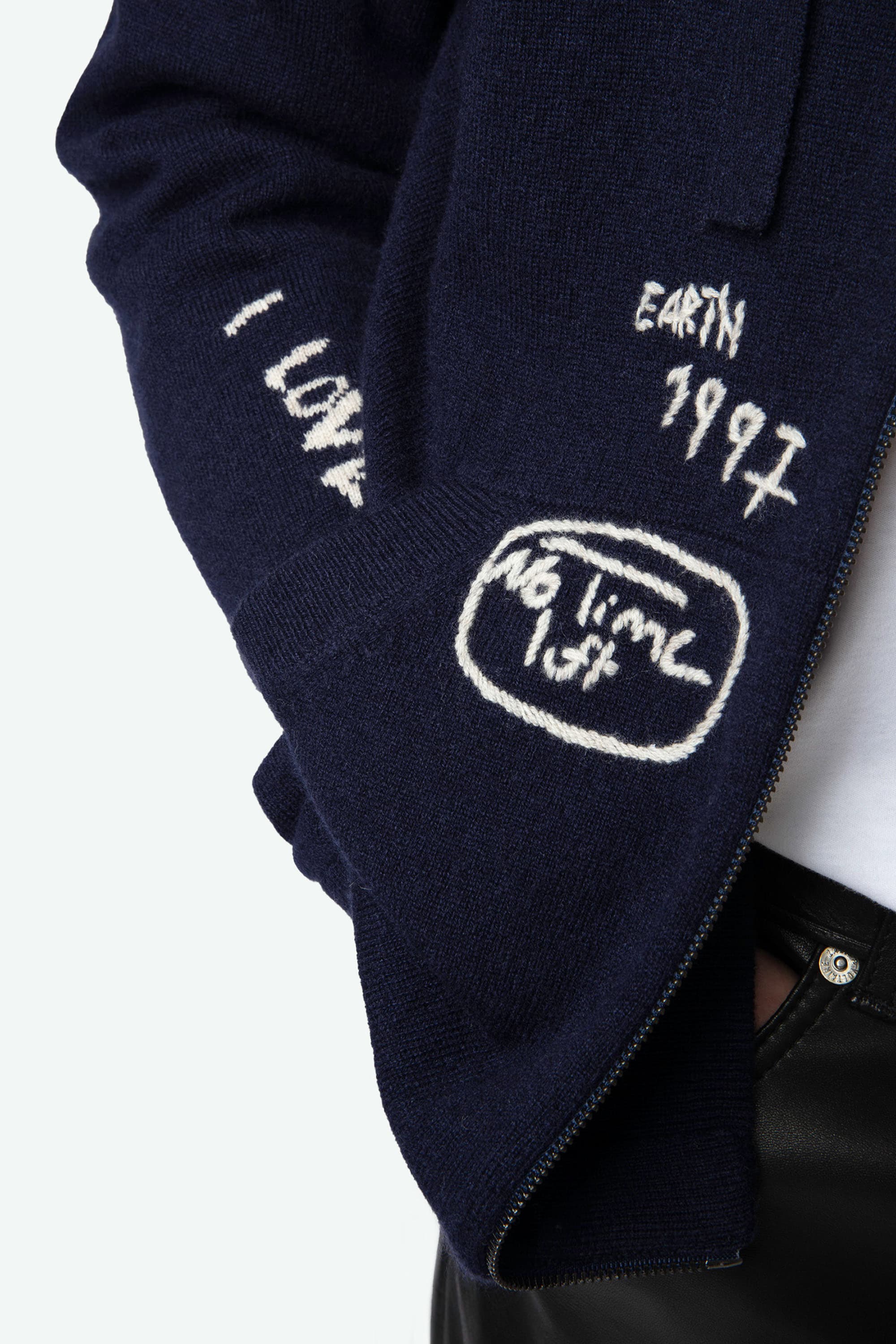 Clash Wool Zip-up Cardigan