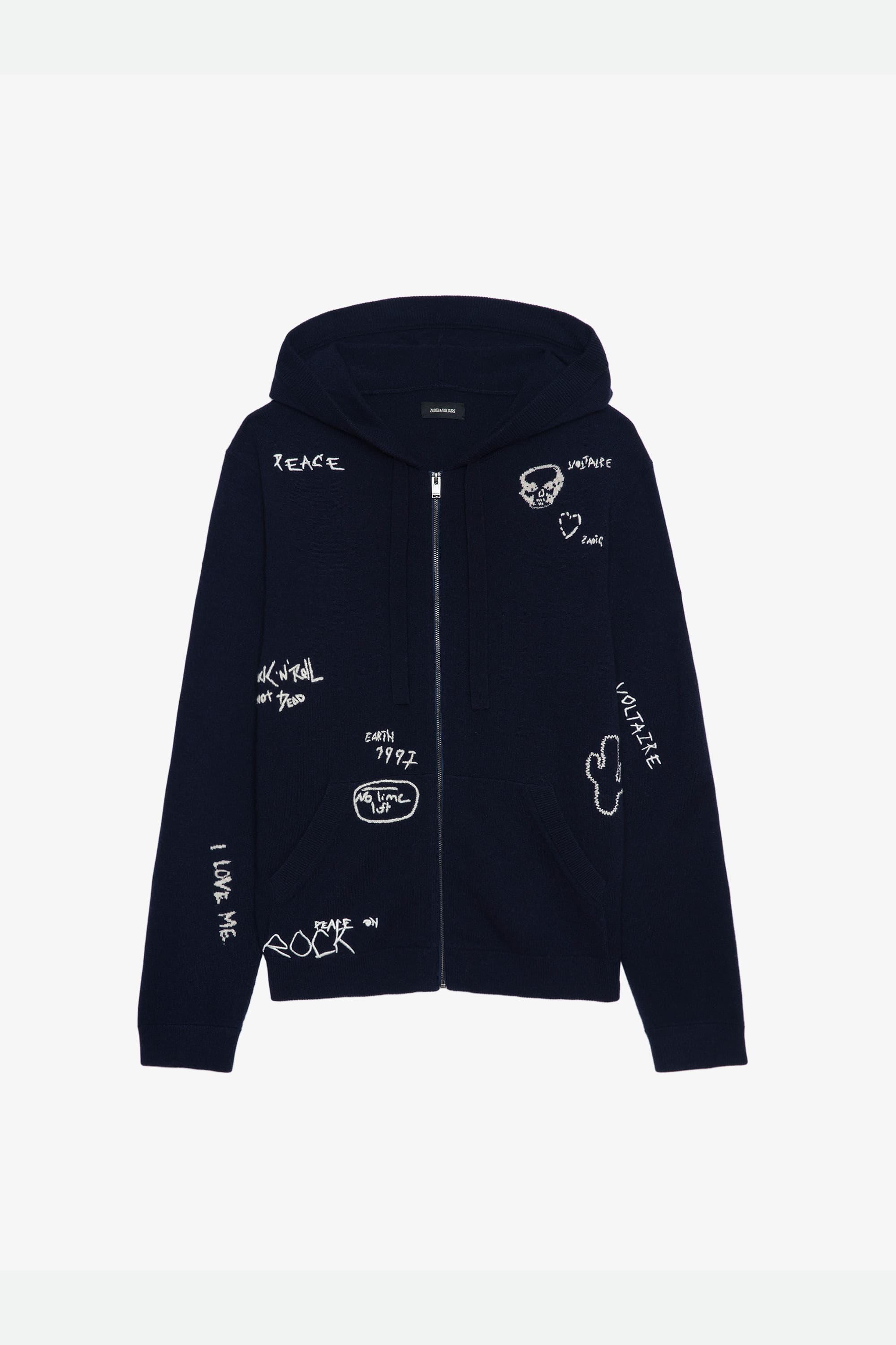 Clash Wool Zip-up Cardigan