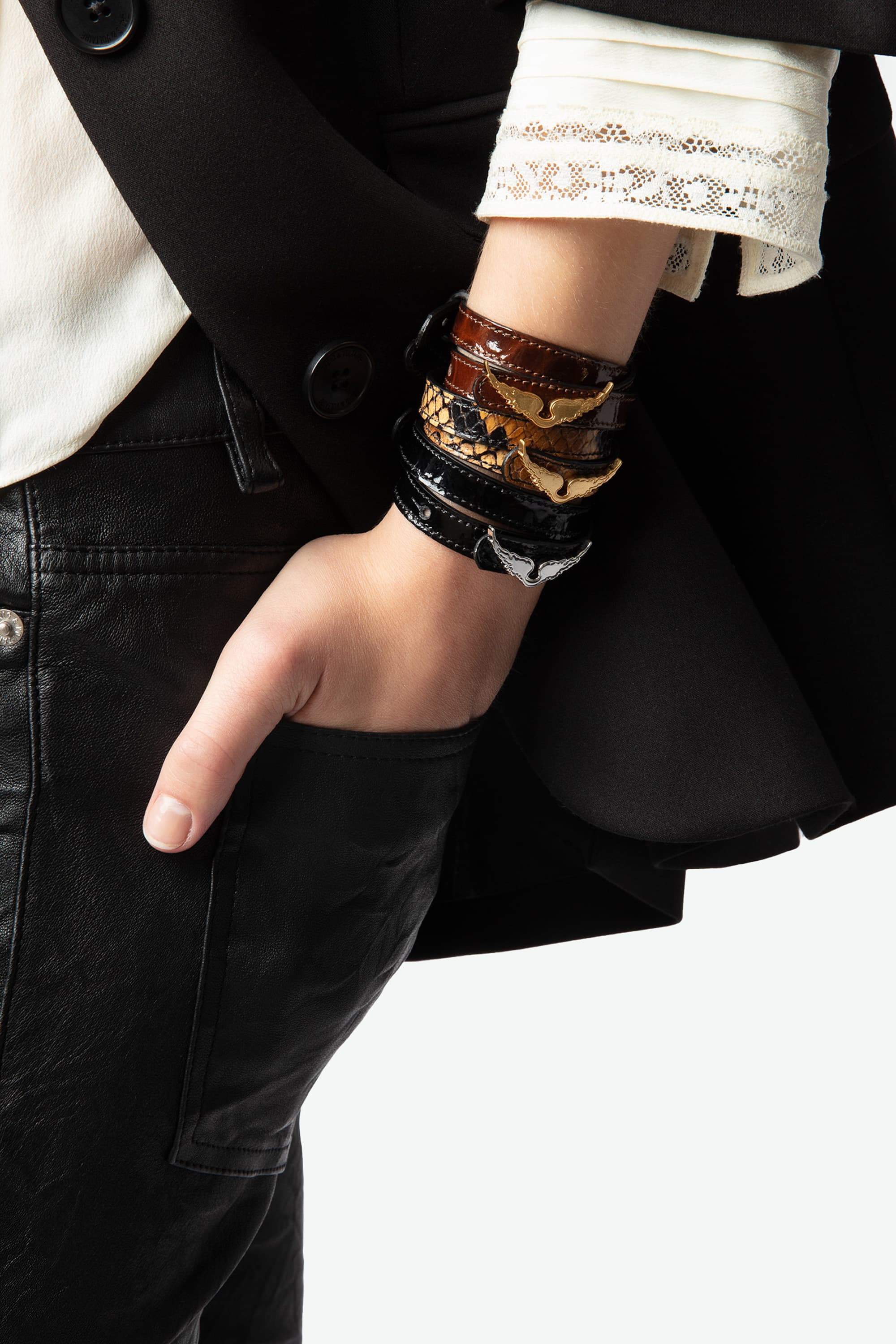 Rock Double Leather Bracelet