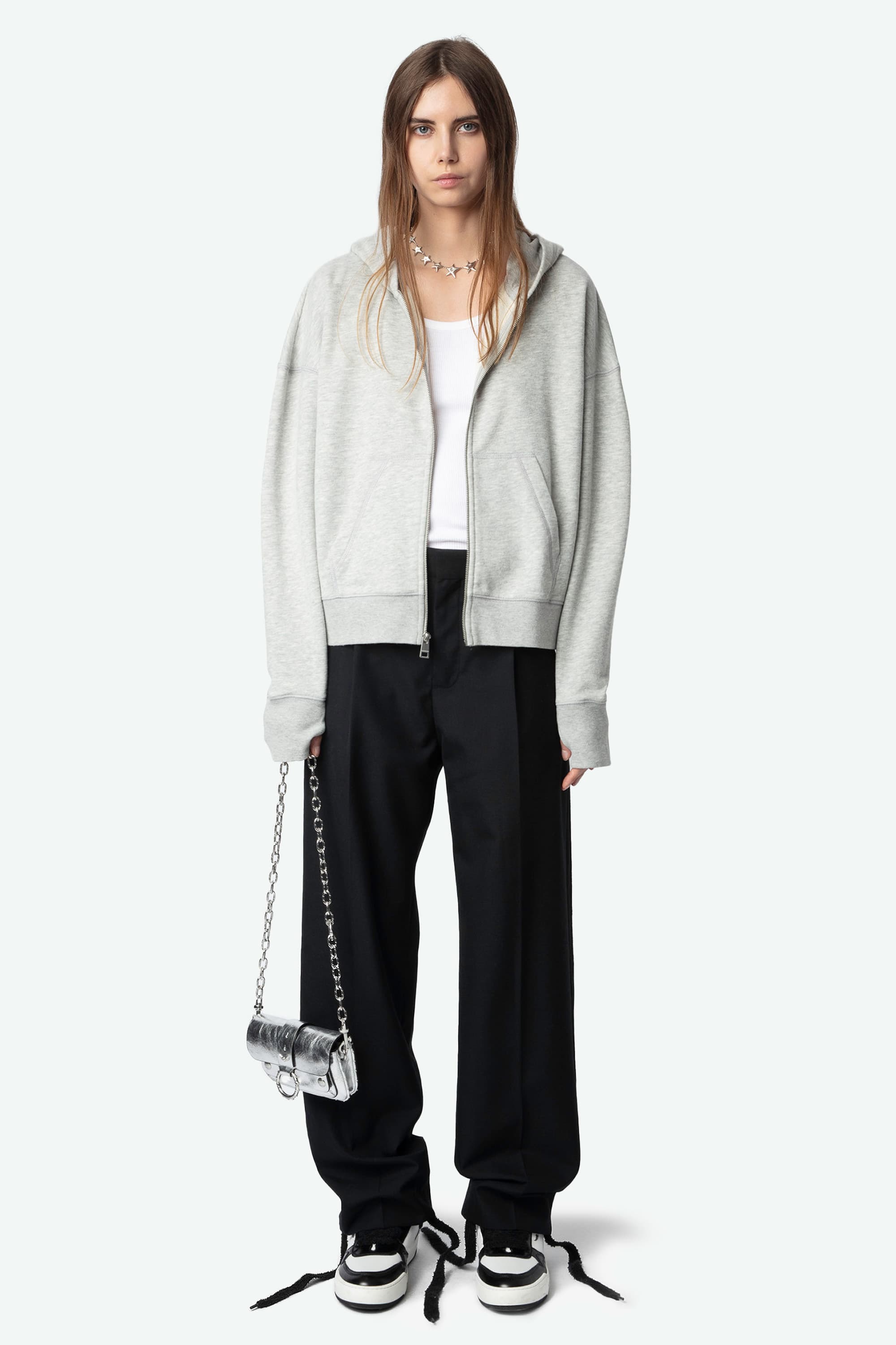 Mia Wings Strass Zip-Up Cardigan