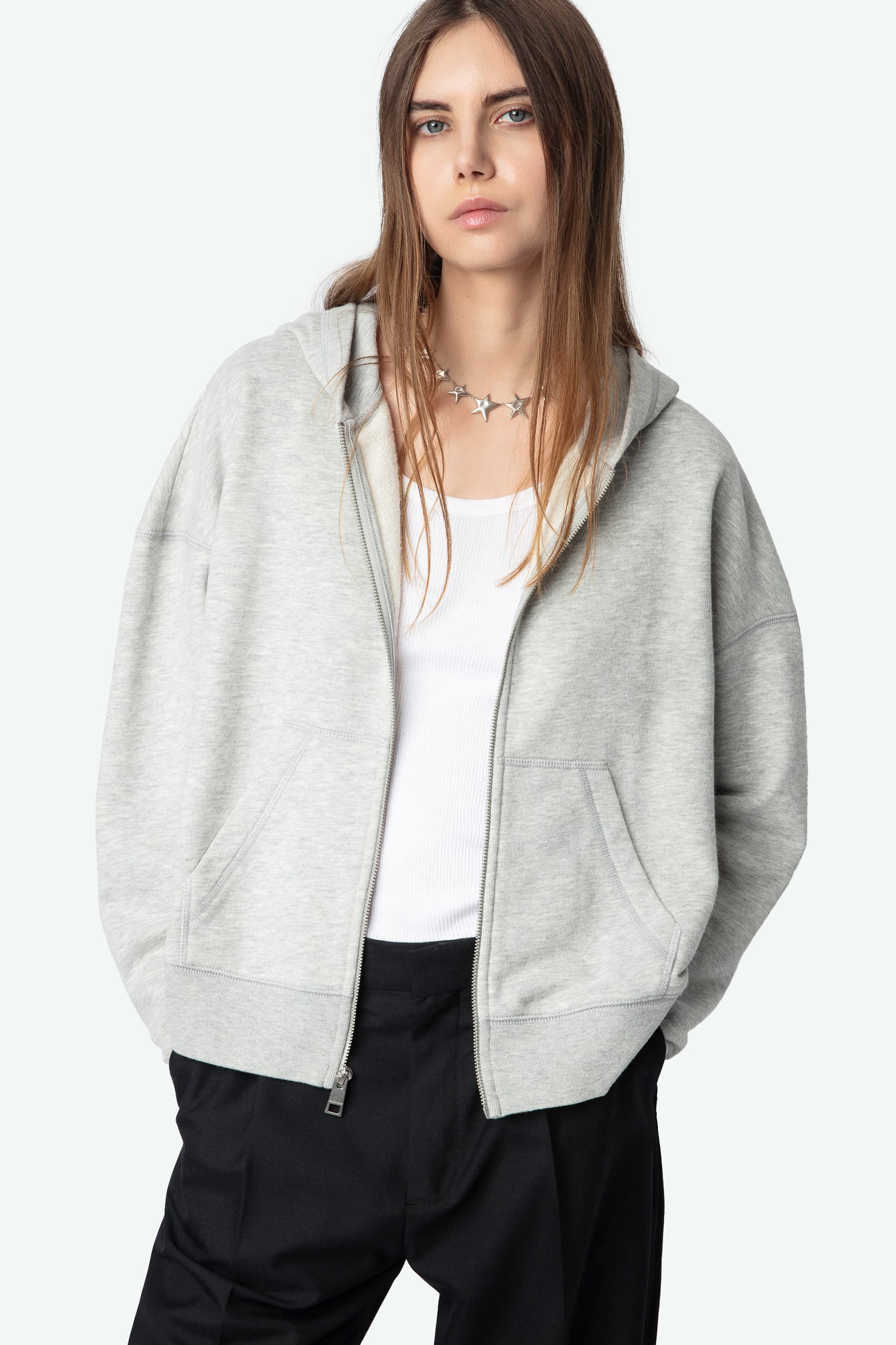 Mia Wings Strass Zip-Up Cardigan