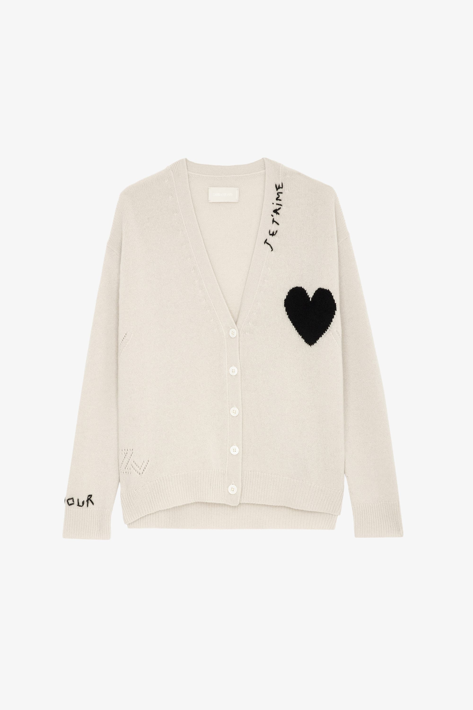 Mirka Heart Cashmere Cardigan