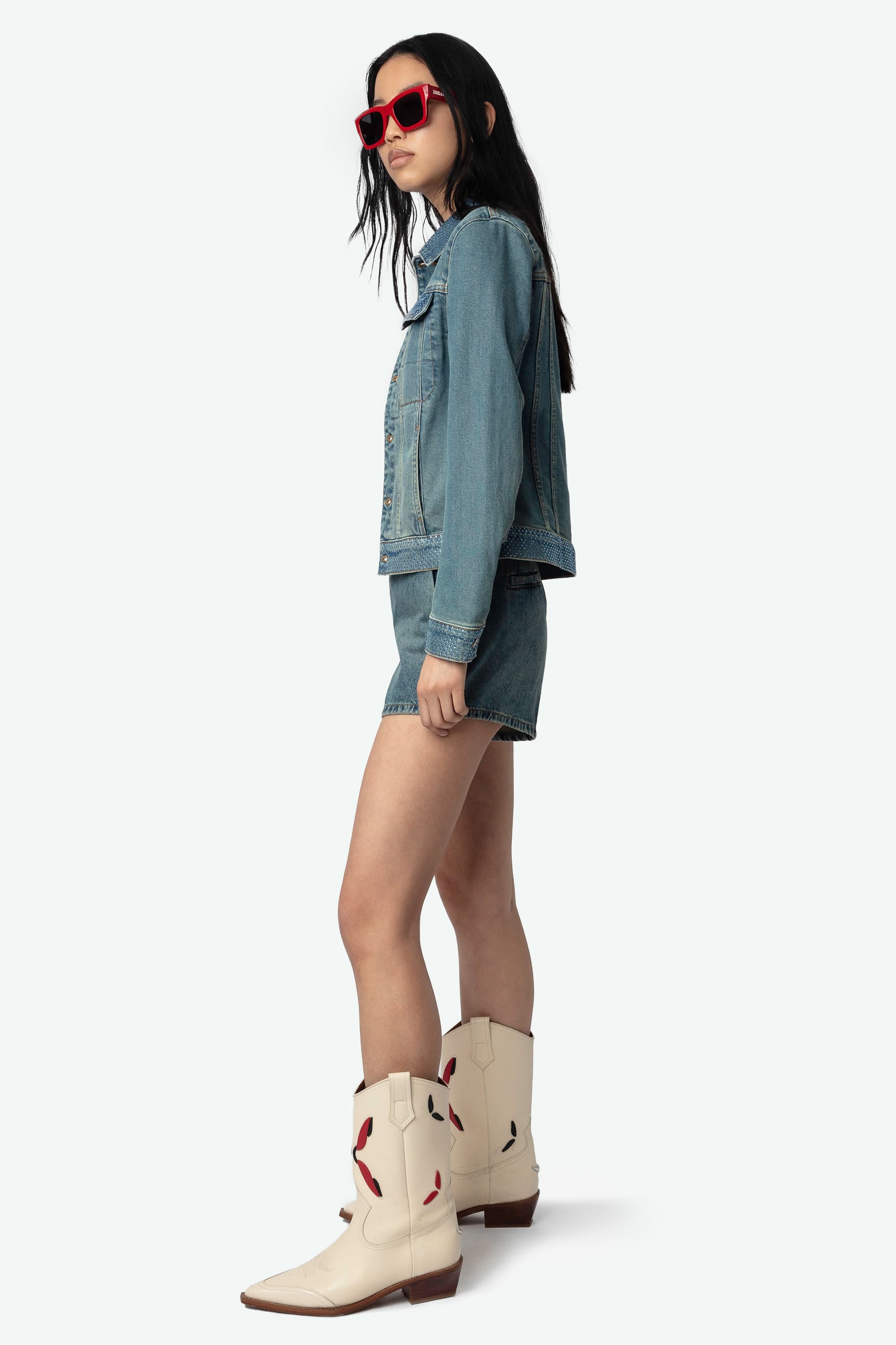 Kioky Strass Denim Jacket