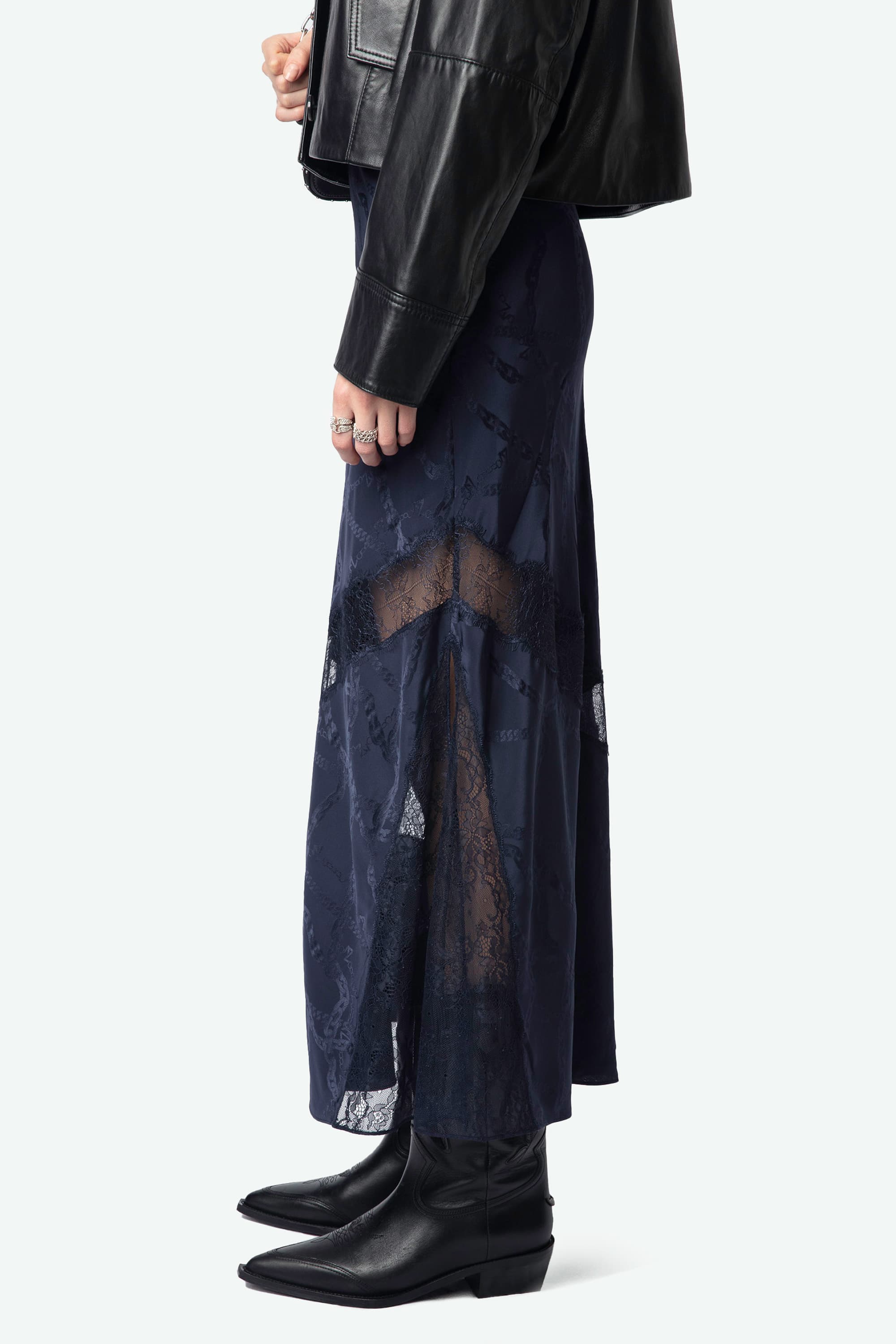 Jaylal Chain Silk Skirt