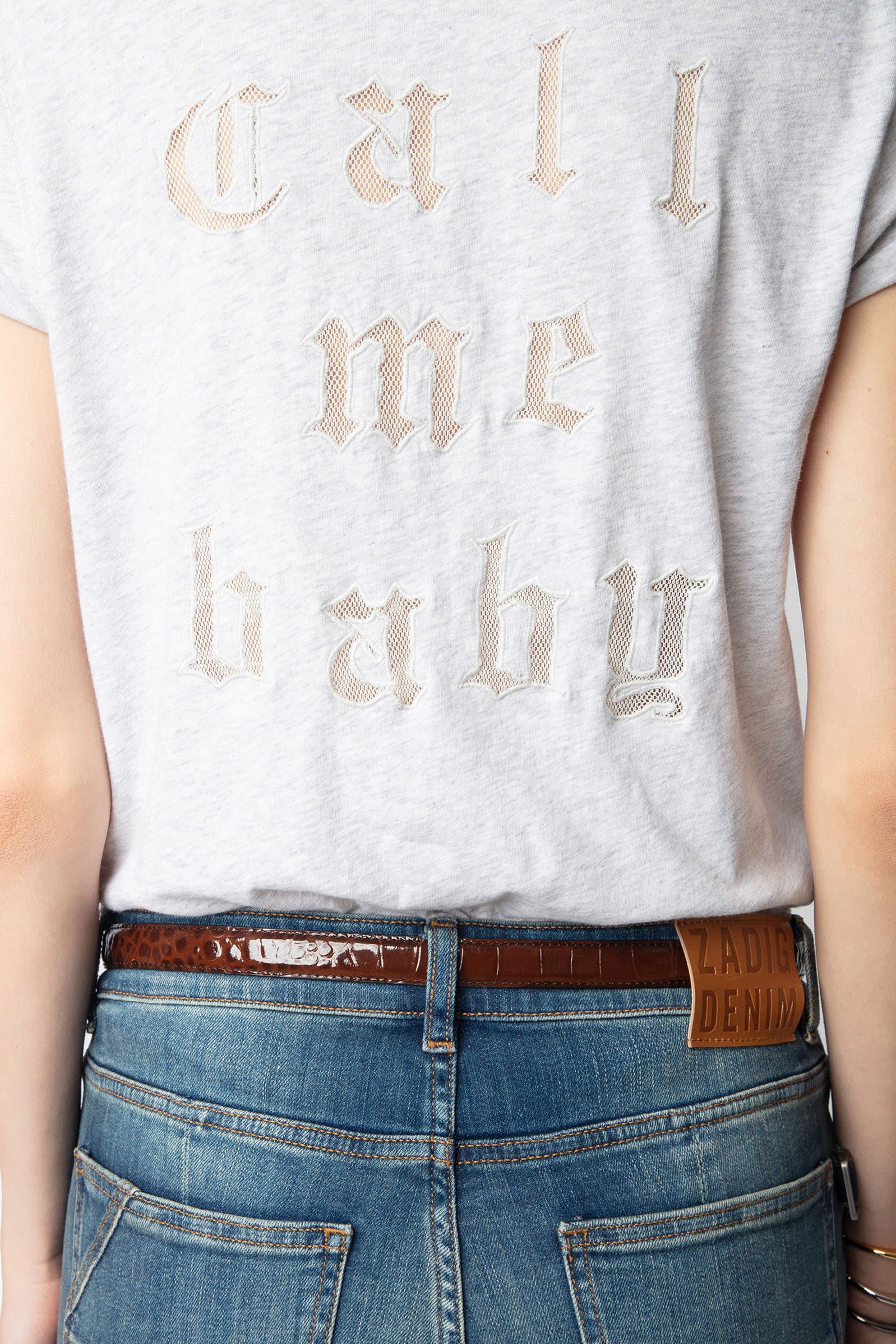 Story Fishnet Call Me Baby T-shirt