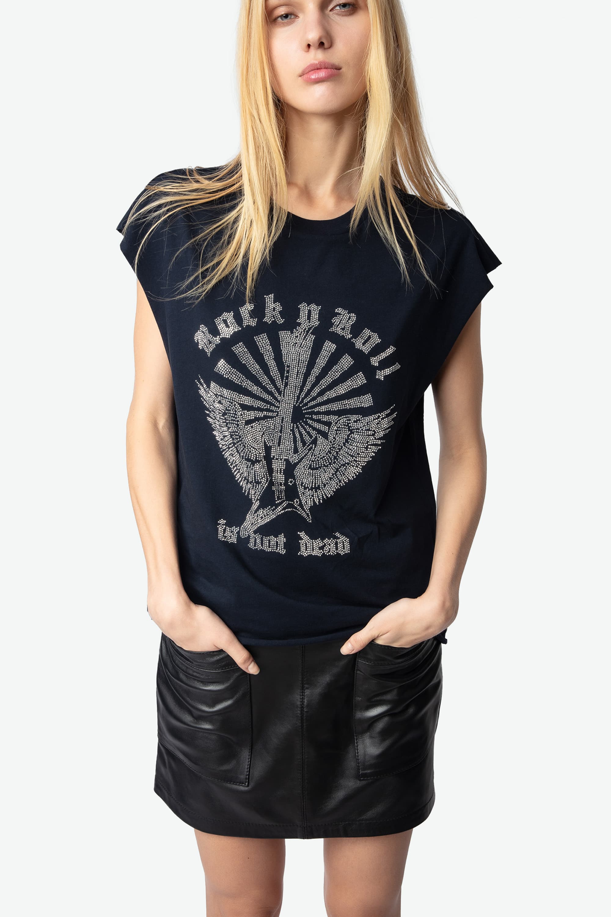 Cloe Guitar Strass T-shirt