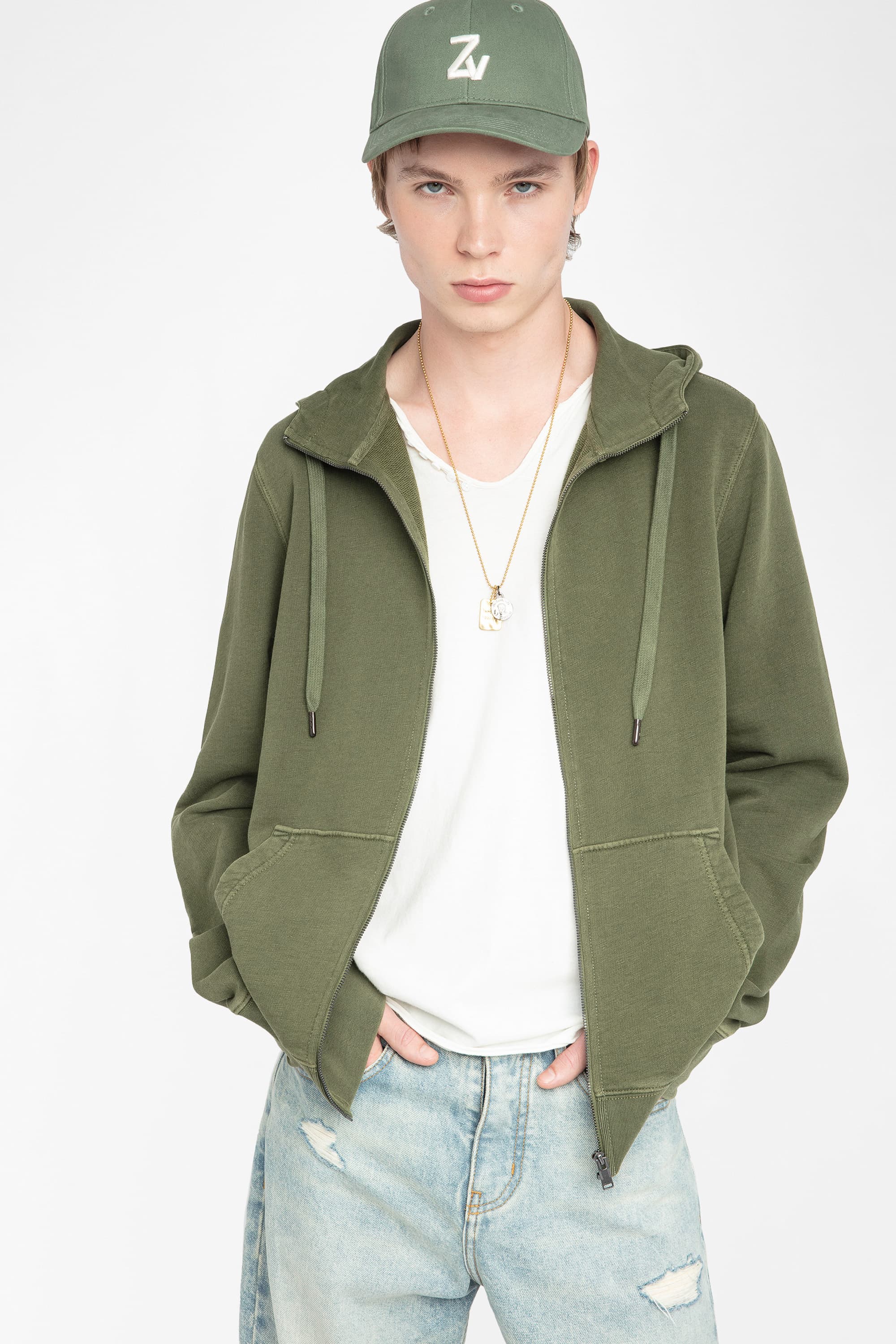 Alex Skull Zip-Up Cardigan