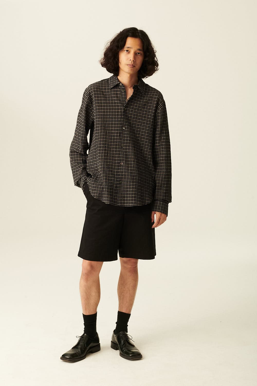 PEDRO 코튼 드로우스트링 밴딩 003 블랙 쇼츠