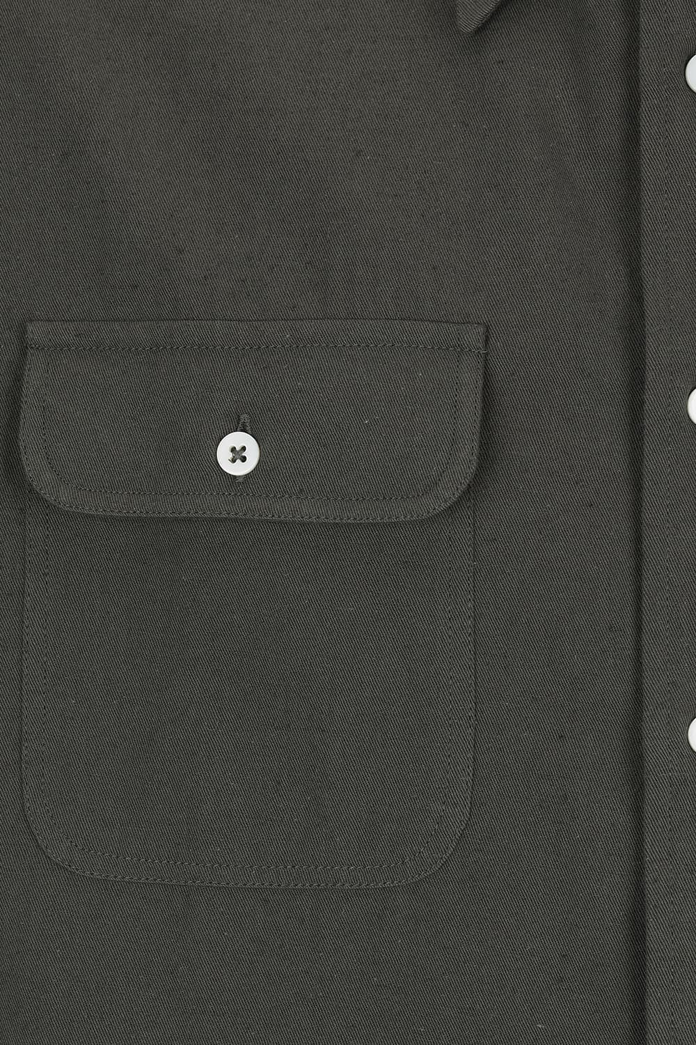 ARTIST 면 혼방 투 포켓 101 다크카키 셔츠