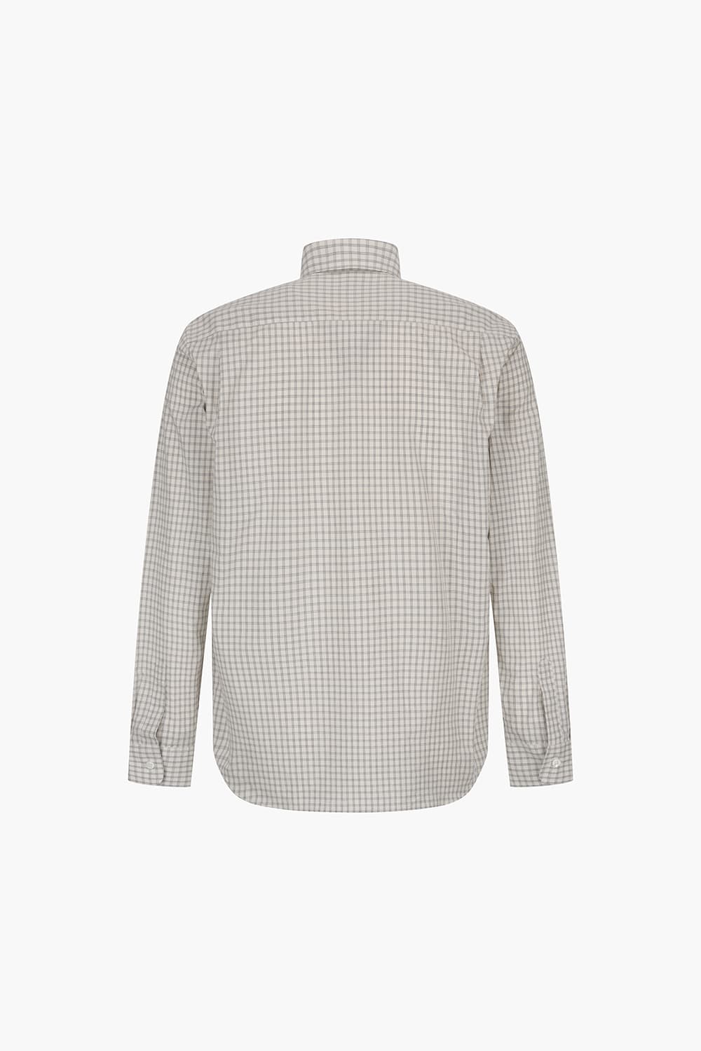 ARTIST 코튼 깅엄 체크 투 포켓 104 라이트브라운 셔츠