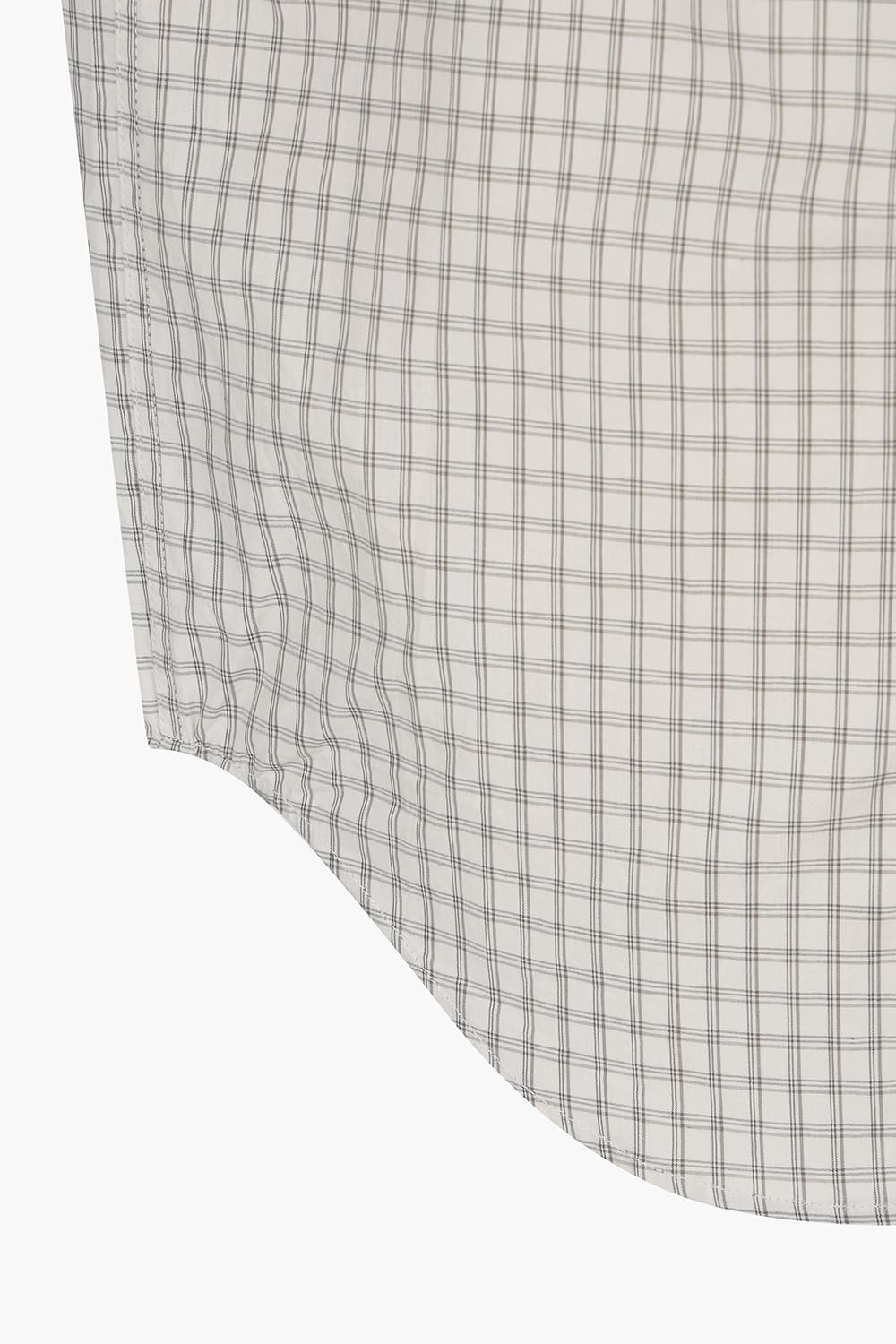 ARTIST 코튼 깅엄 체크 투 포켓 104 라이트브라운 셔츠