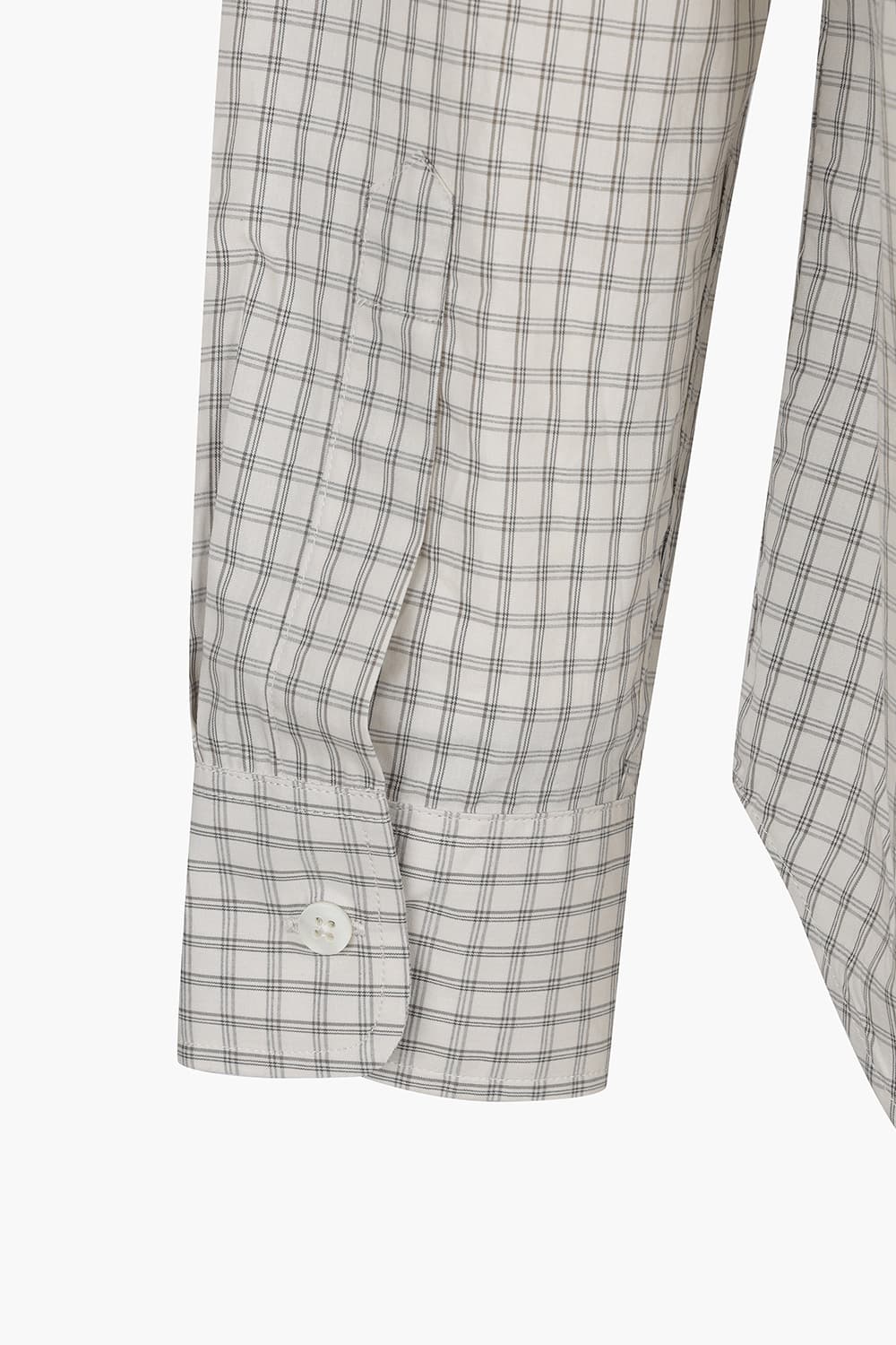 ARTIST 코튼 깅엄 체크 투 포켓 104 라이트브라운 셔츠