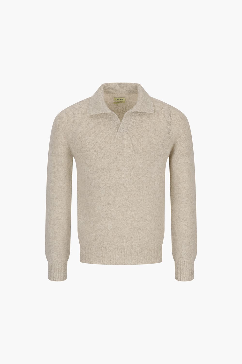 COZY 울 카라넥 101 베이지 긴소매 니트