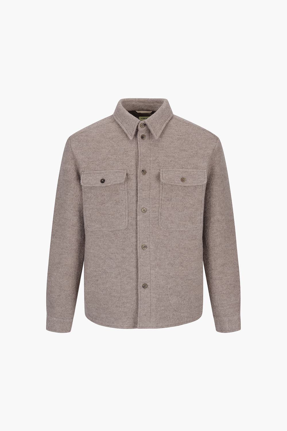 울 오버핏 셔츠형 102 라이트브라운 캐주얼 자켓