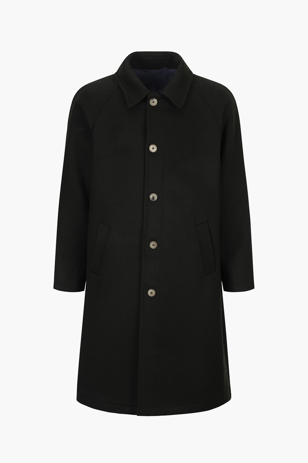 CAMARGUE 울 맥 블렌디드 101 다크카키 롱 코트