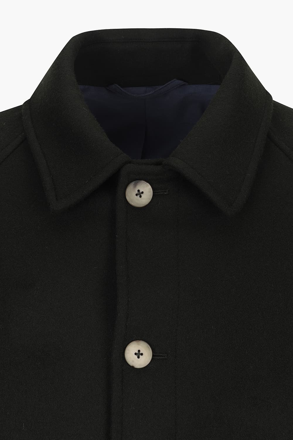 CAMARGUE 울 맥 블렌디드 101 다크카키 롱 코트