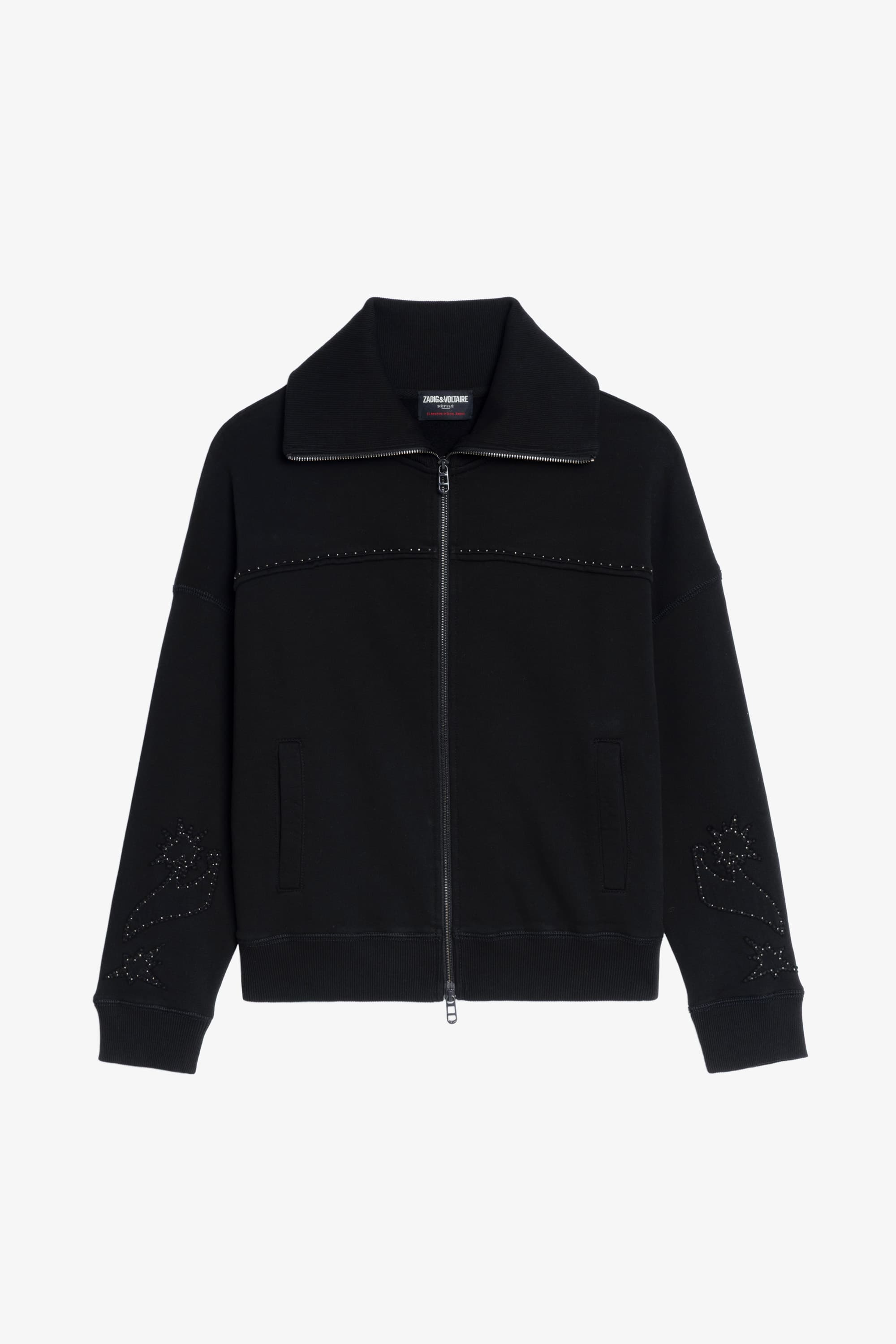 Milly Zip-Up Studs Cardigan