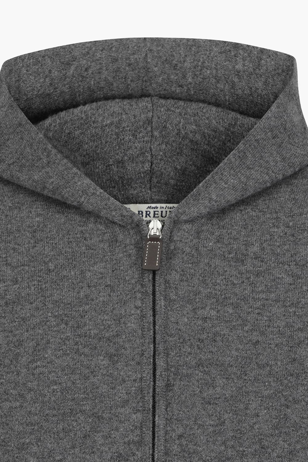 울 니트 후드 204 다크그레이 집업