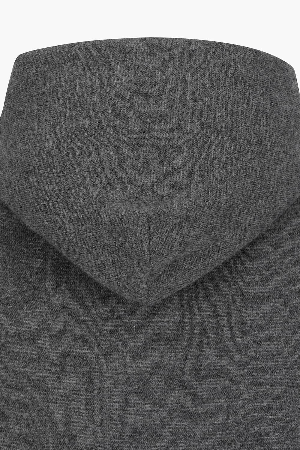 울 니트 후드 204 다크그레이 집업