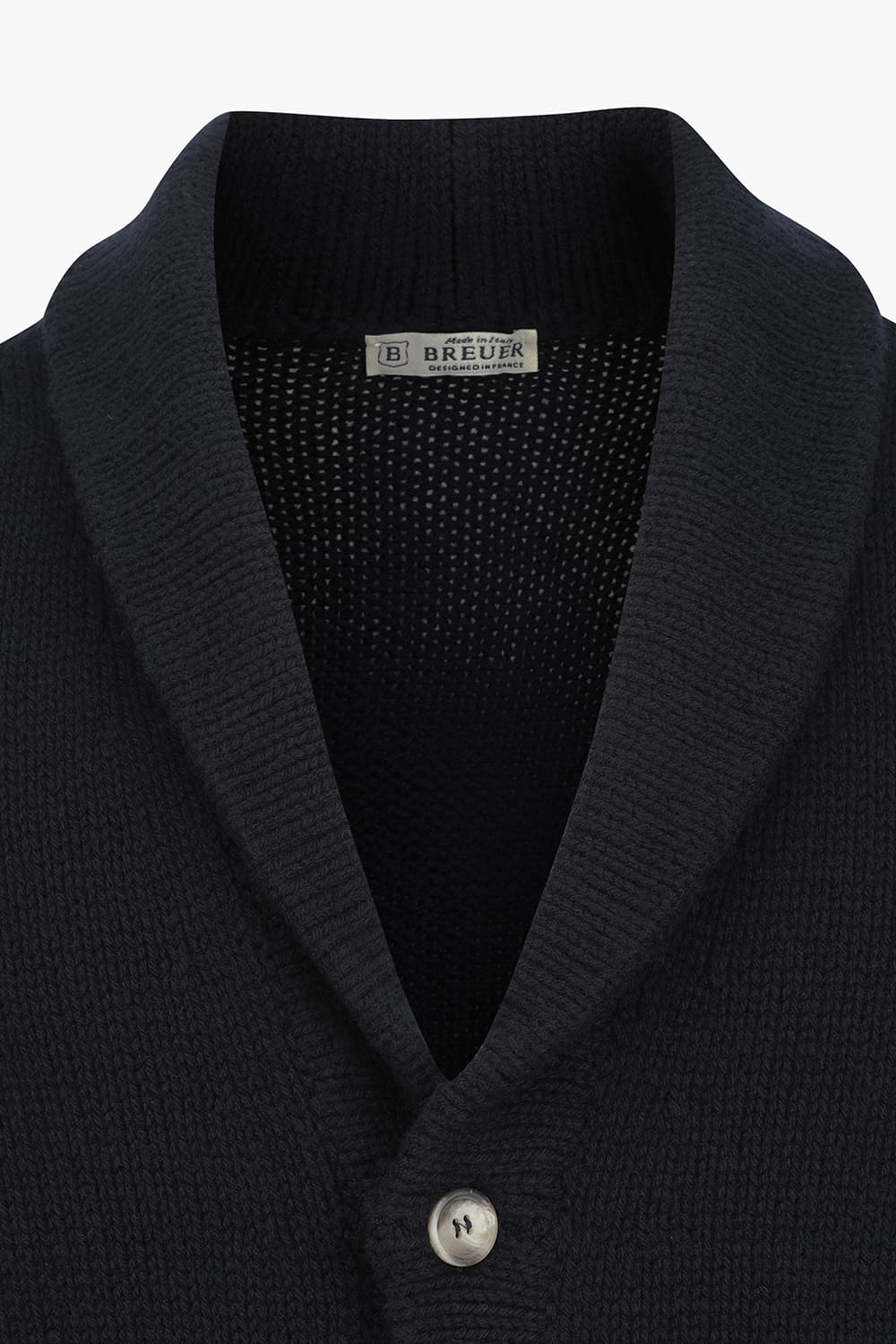 GILET 울 카라넥 203 다크네이비 가디건