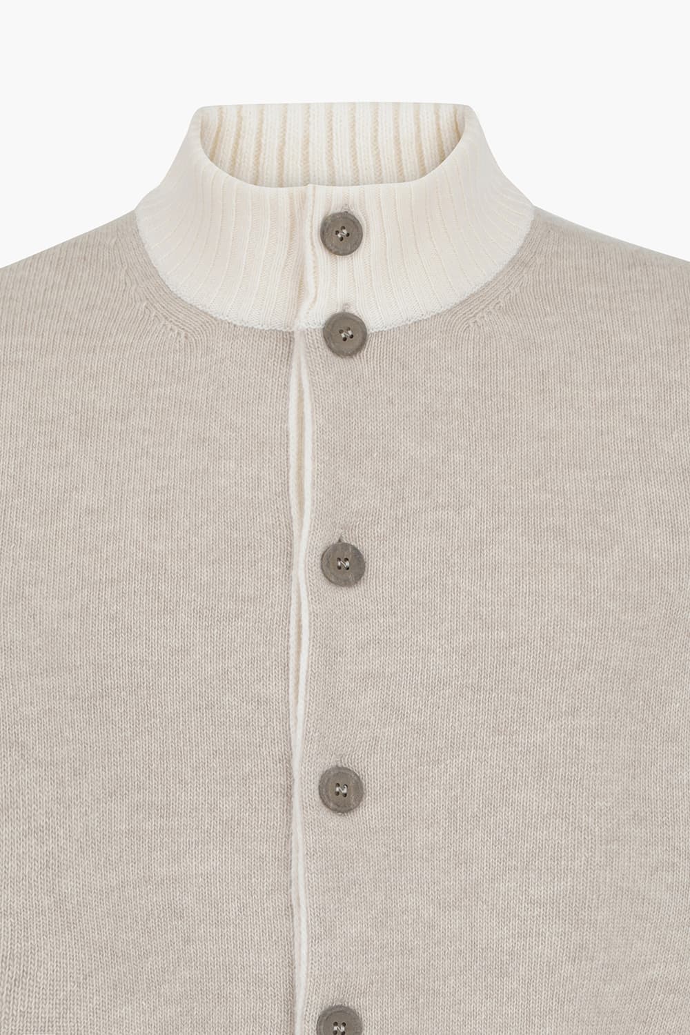 GILET 울 헨리넥 202 라이트베이지 가디건