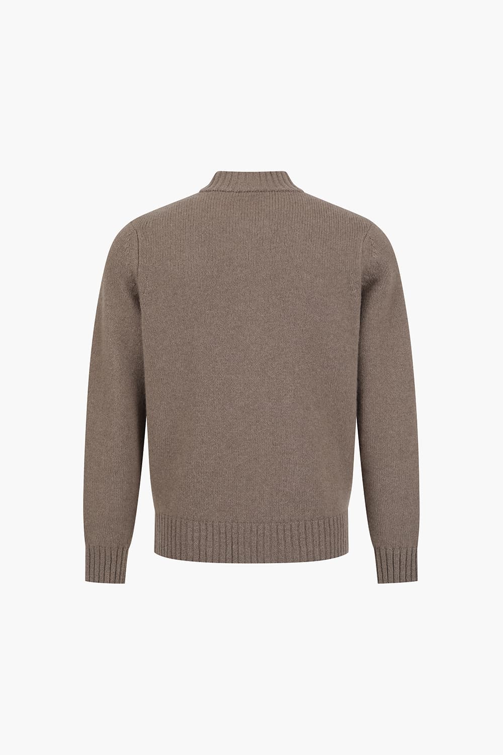 울 골지 헨리넥 니트 201 브라운 집업