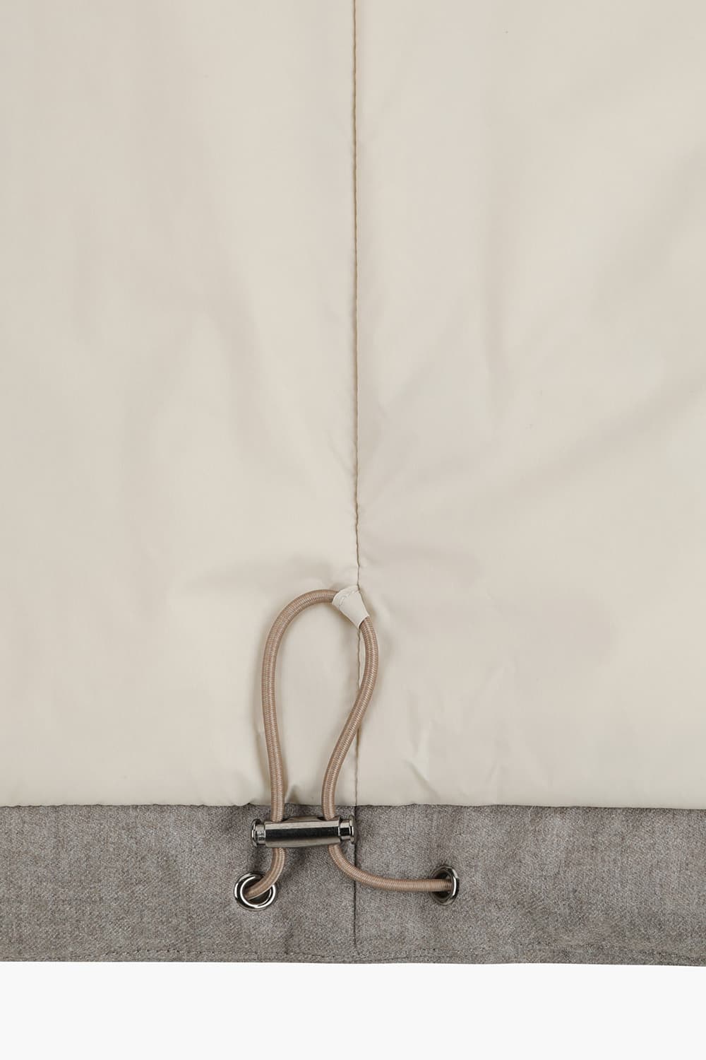 울 구스다운 램스킨 시어링 하이넥 801 라이트그레이 베스트