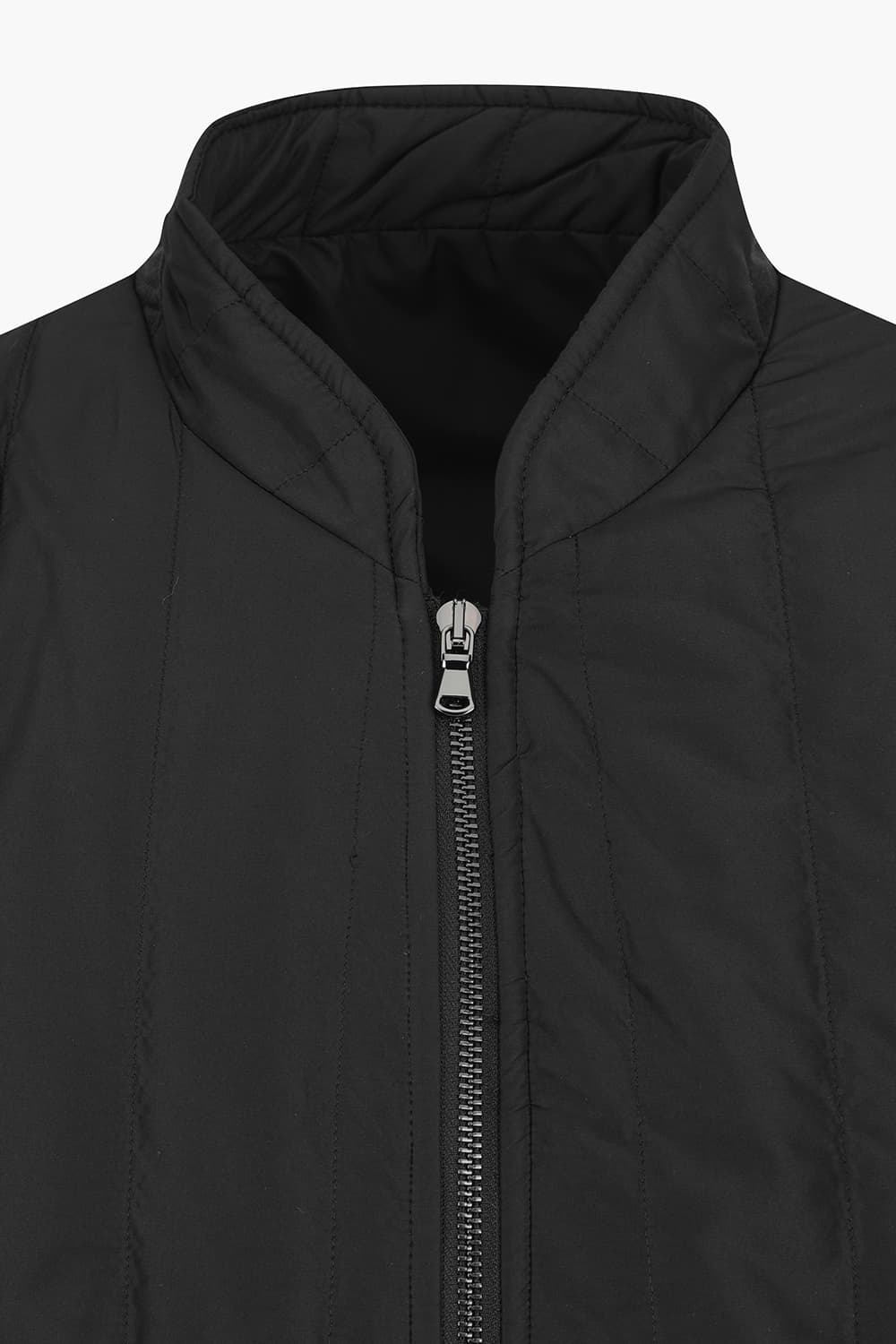 헨리넥 퀼팅 경량 502 블랙 베스트