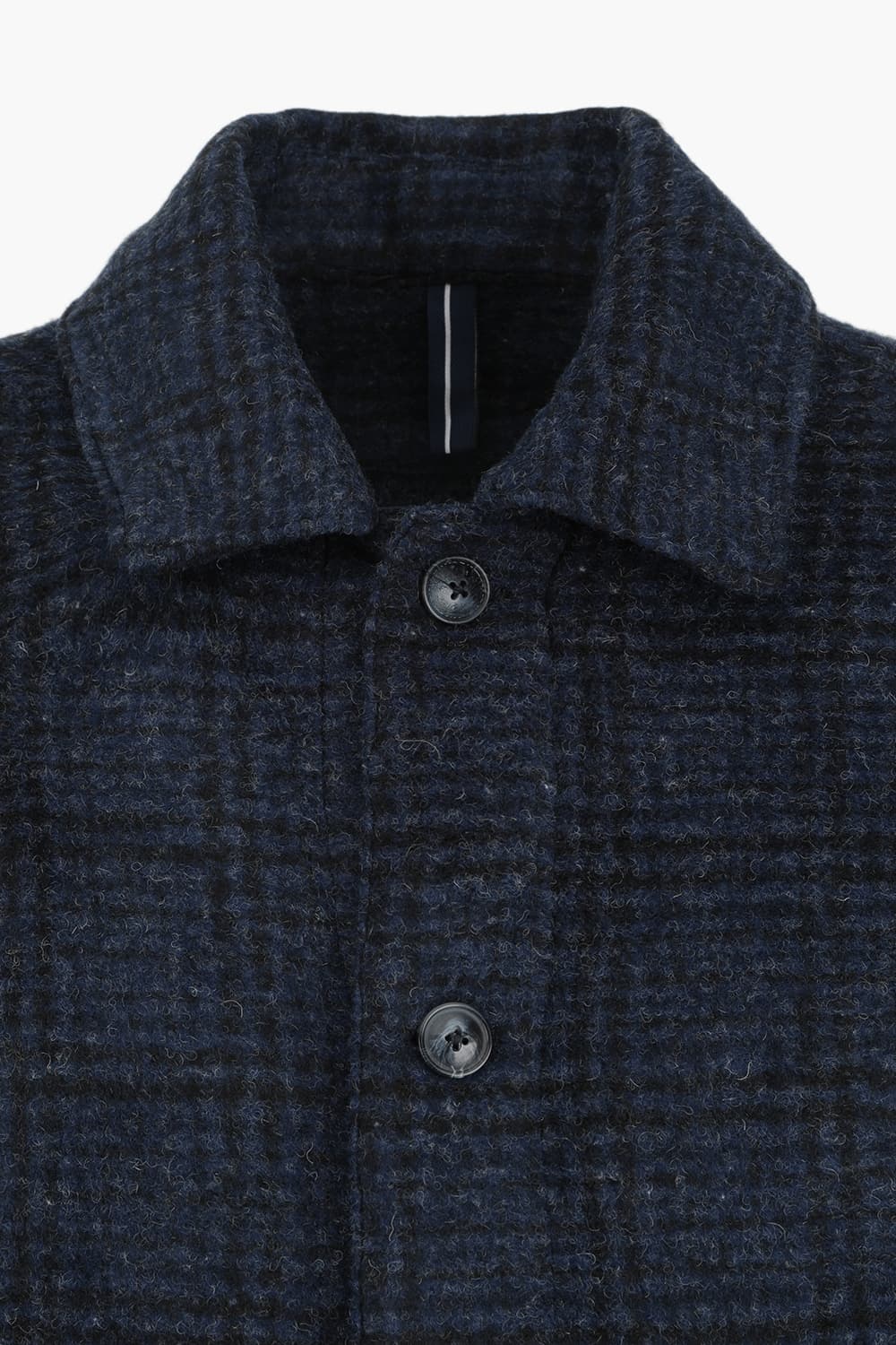 울 혼방 타탄 체크 셔츠형 102 다크네이비 캐주얼 자켓