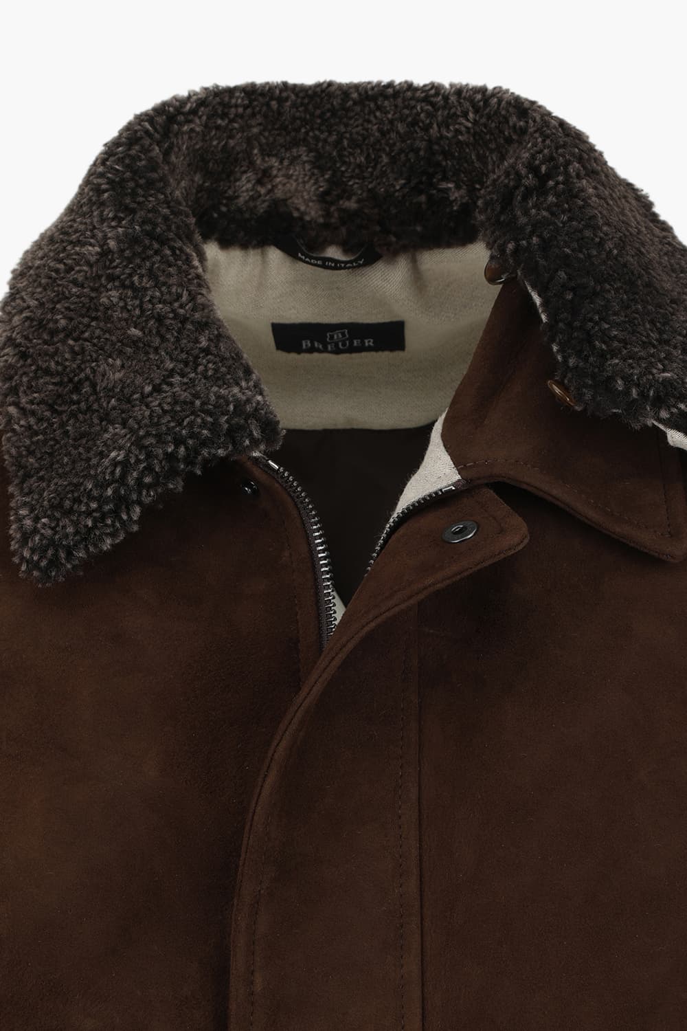 램스킨 시어링 넥 무스탕 805 다크브라운 점퍼