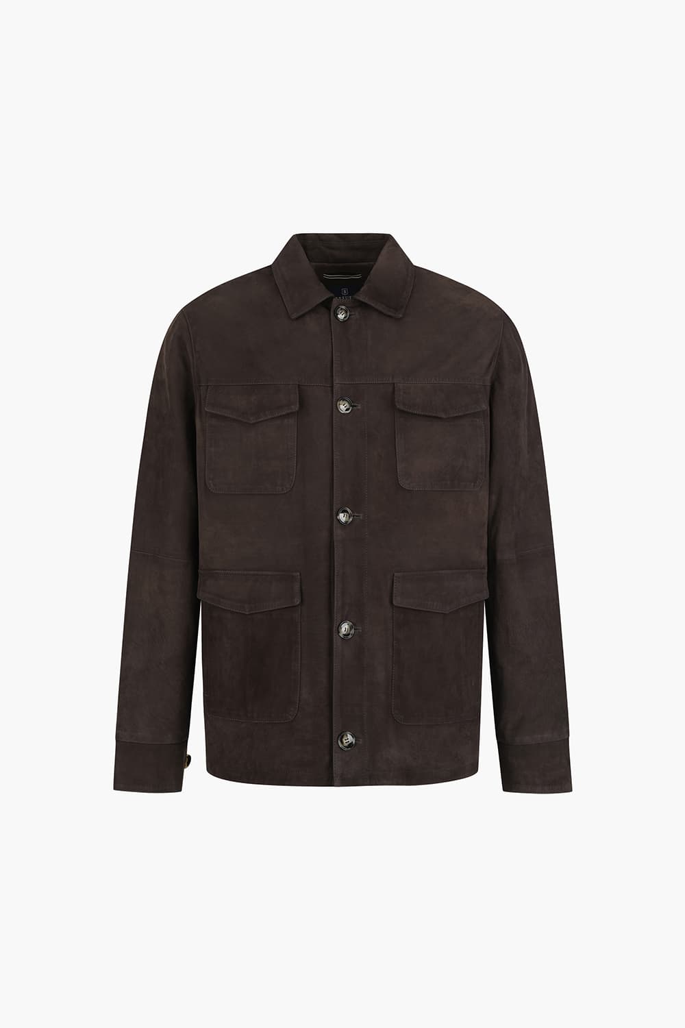 GIUBBINO 소가죽 스웨이드 셔츠형 811 다크브라운 캐주얼 자켓