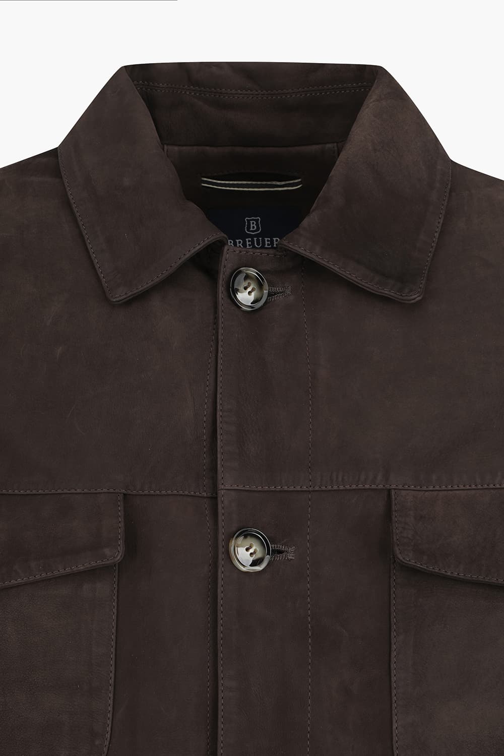 GIUBBINO 소가죽 스웨이드 셔츠형 811 다크브라운 캐주얼 자켓
