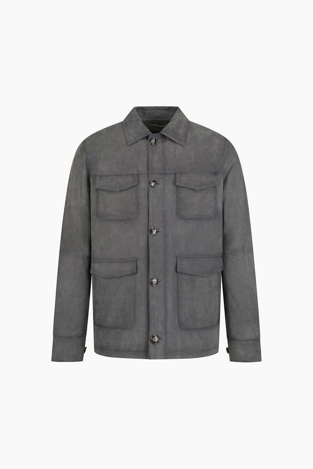 GIUBBINO 소가죽 스웨이드 셔츠형 811 다크그레이 캐주얼 자켓