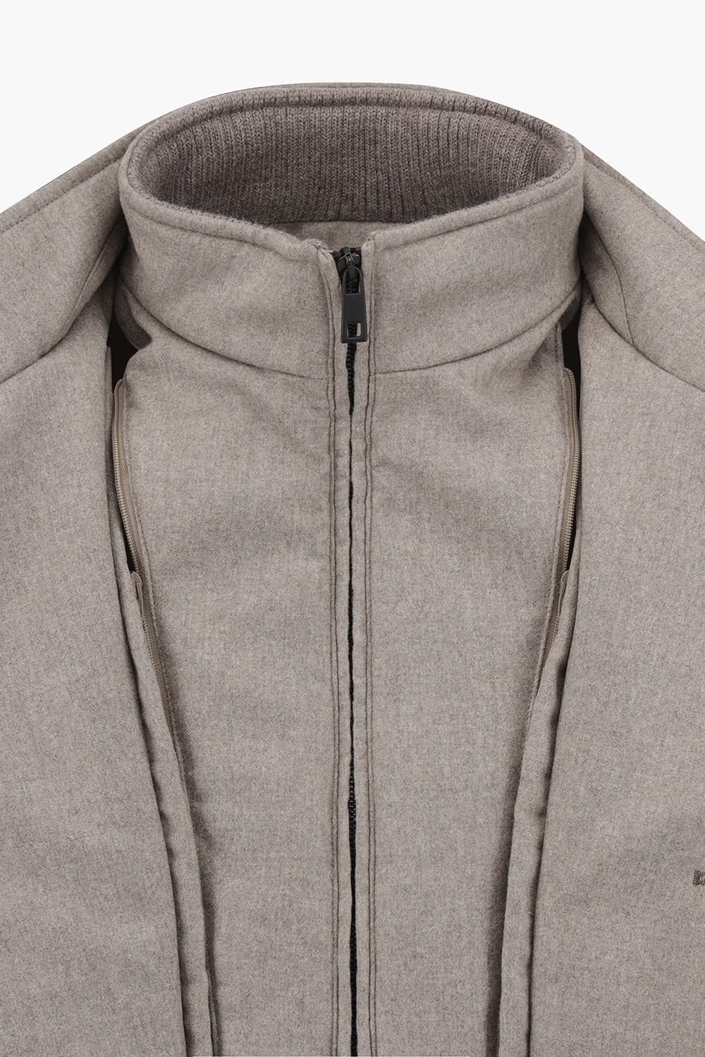 울 안감 하이넥 803 다크브라운 다운 점퍼