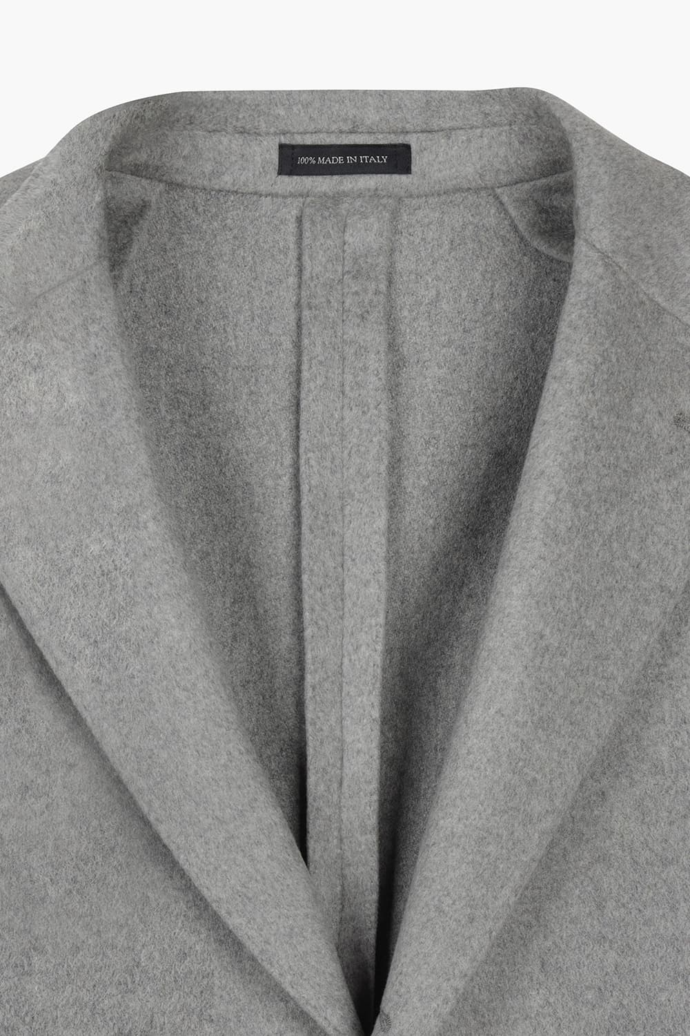 캐시미어 체스터 싱글 802 그레이 롱 코트