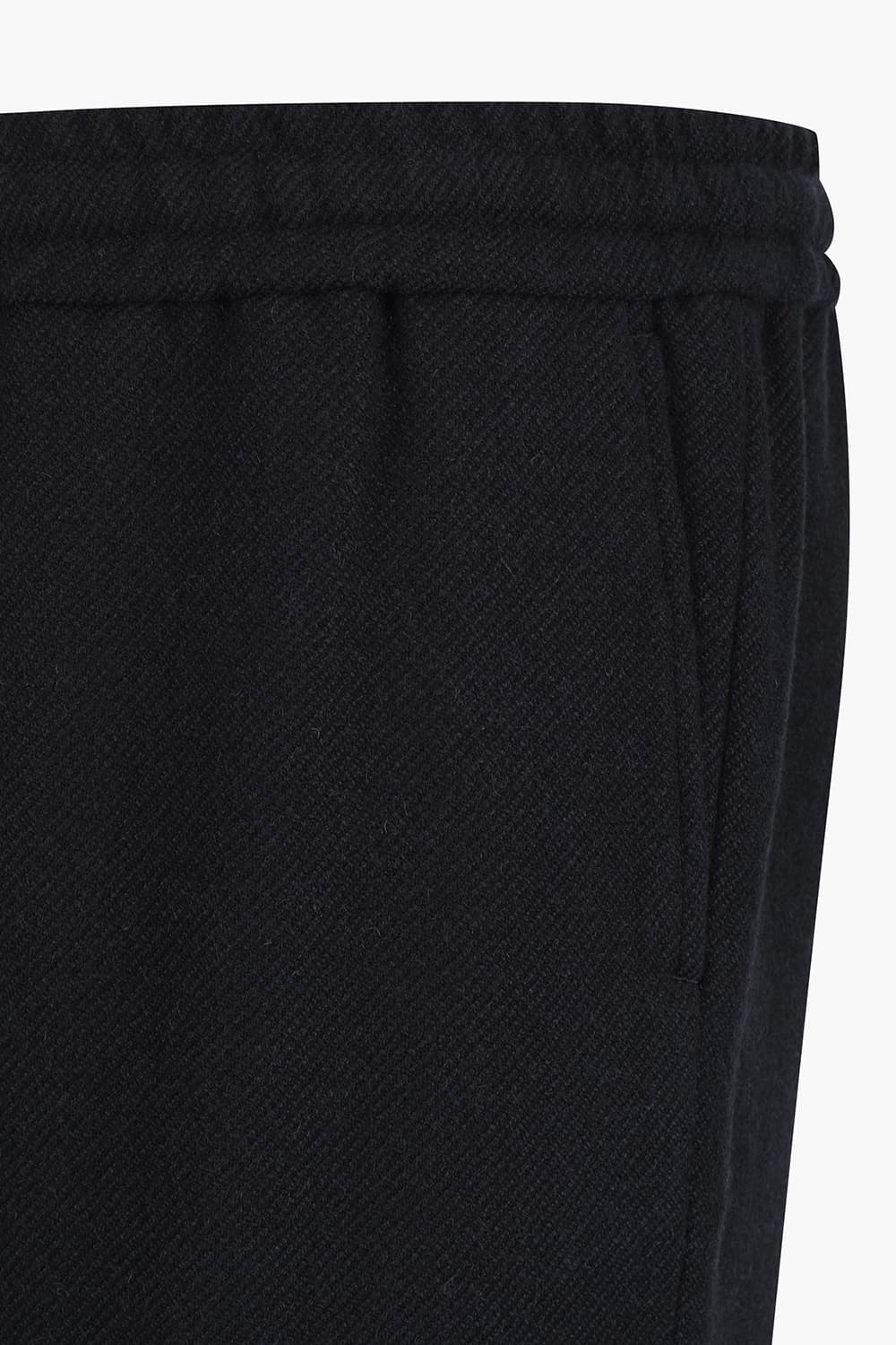 TROUSERS 야크 울 드로우스트링 와이드 301 다크네이비 캐주얼 팬츠