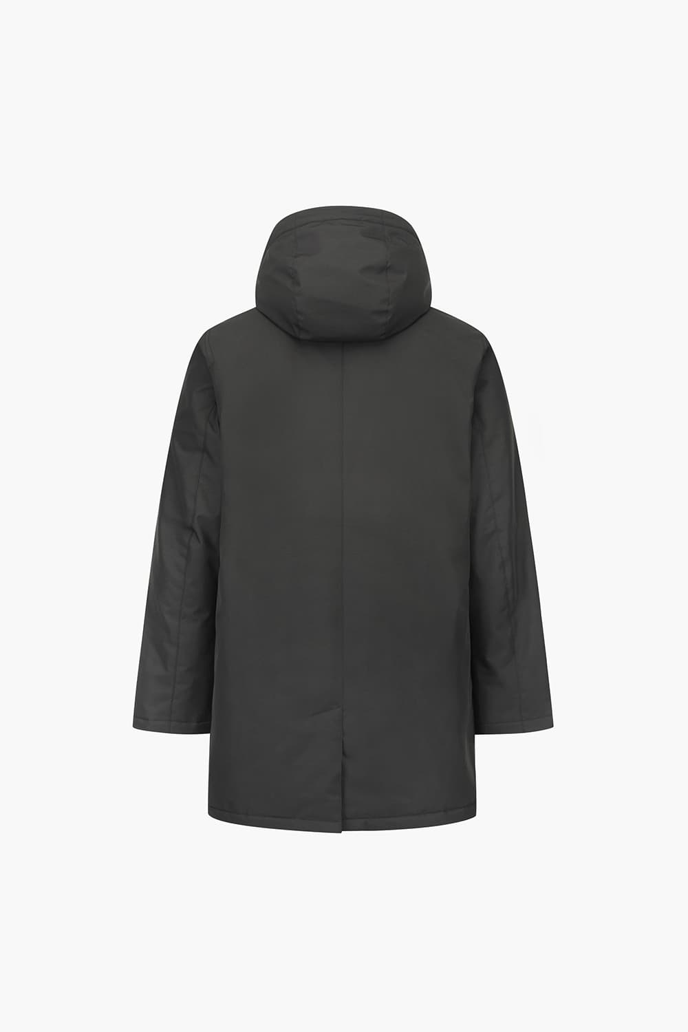 LABRADOR 덕다운 후드 롱 101 블랙 다운 점퍼