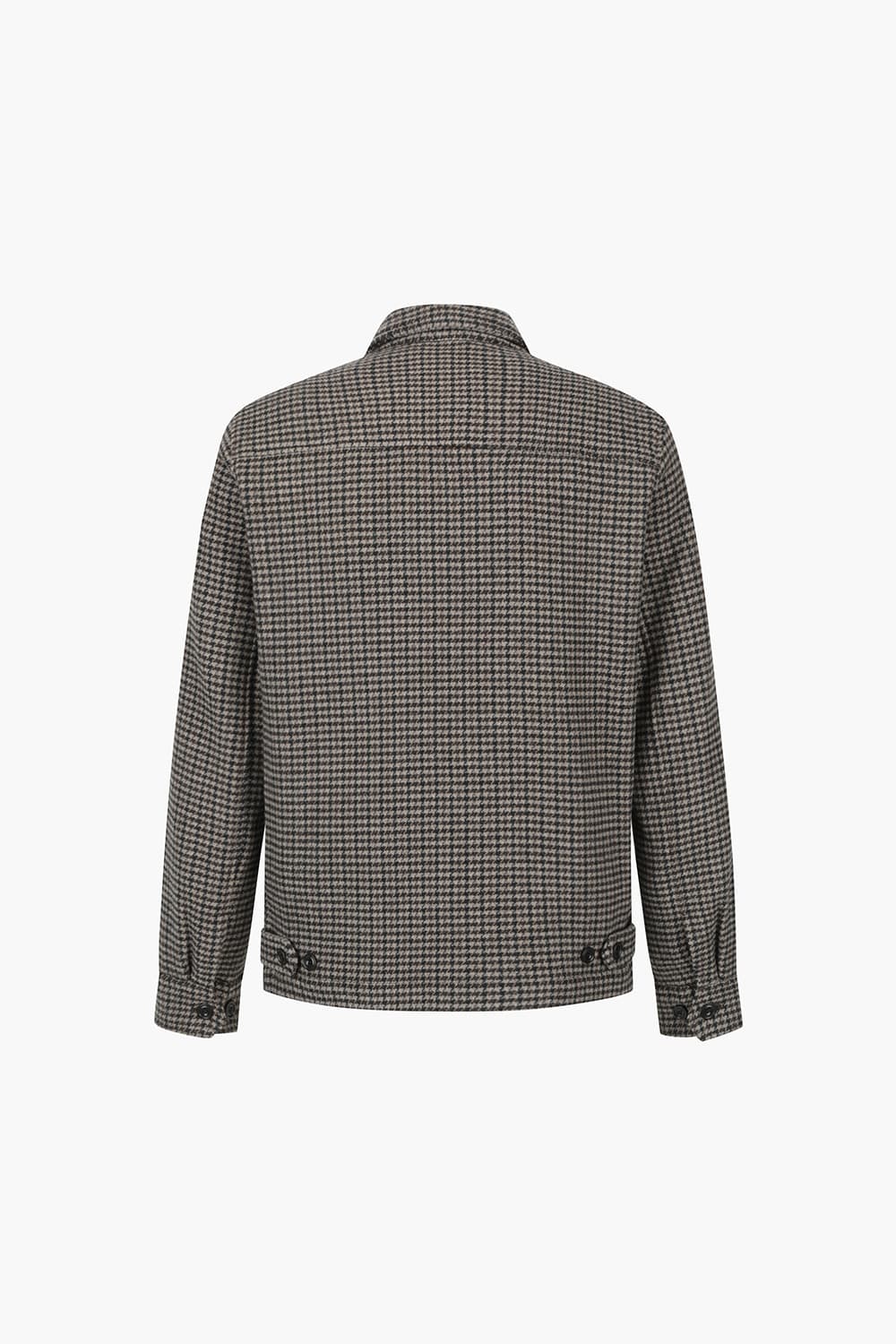 DANDY 울 혼방 깅엄 체크 포켓 105 브라운 점퍼