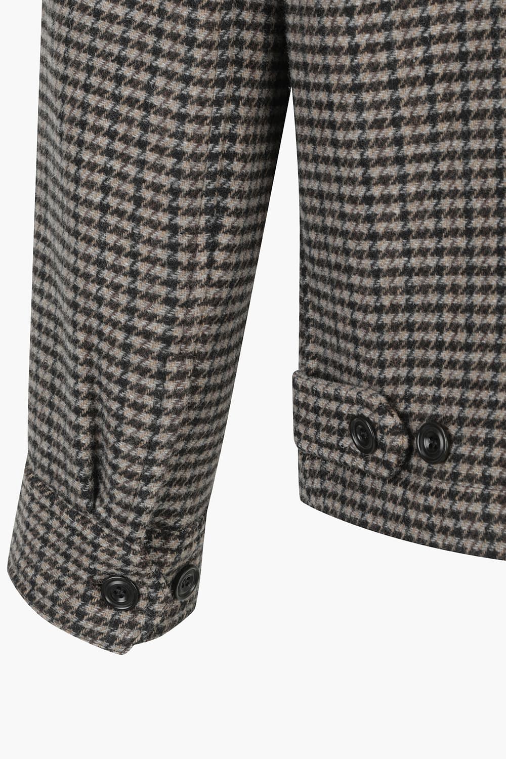 DANDY 울 혼방 깅엄 체크 포켓 105 브라운 점퍼