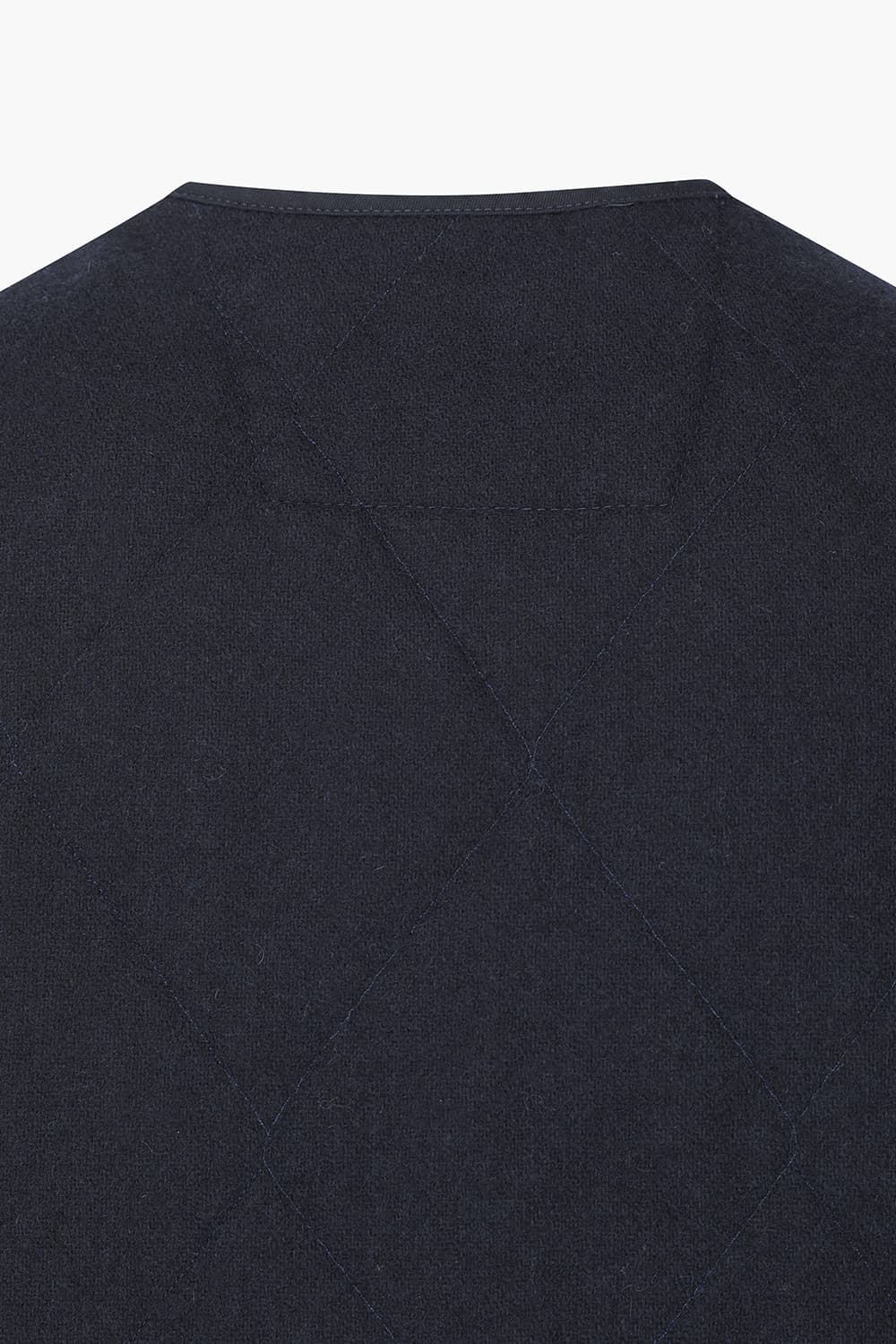 VINCE 울 혼방 퀼팅 빅 포켓 201 다크네이비 베스트